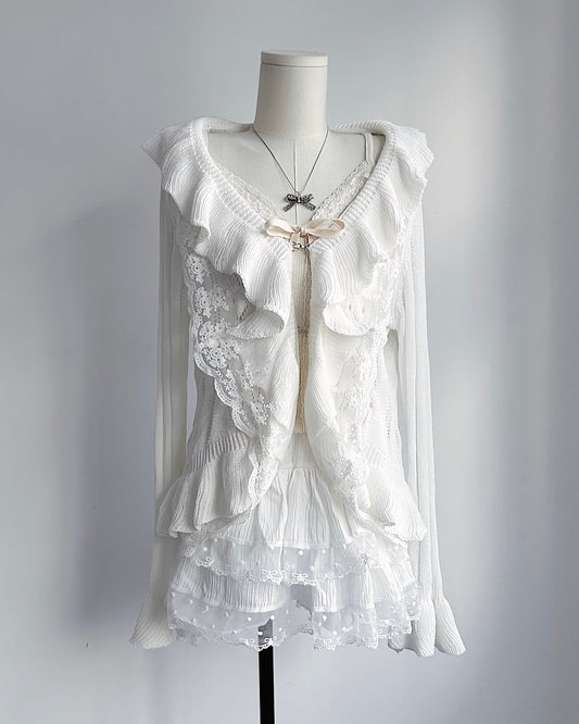 𝐄𝐦𝐢𝐥𝐢𝐚 𝐋𝐚𝐜𝐞 𝐑𝐮𝐟𝐟𝐥𝐞 𝐊𝐧𝐢𝐭 𝐂𝐚𝐫𝐝𝐢𝐠𝐚𝐧 - 𝐂𝐫𝐞𝐚𝐦