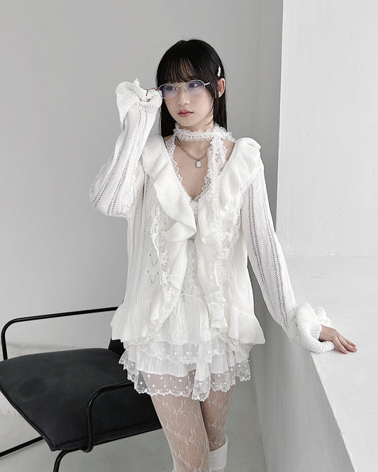 𝐄𝐦𝐢𝐥𝐢𝐚 𝐋𝐚𝐜𝐞 𝐑𝐮𝐟𝐟𝐥𝐞 𝐊𝐧𝐢𝐭 𝐂𝐚𝐫𝐝𝐢𝐠𝐚𝐧 - 𝐂𝐫𝐞𝐚𝐦