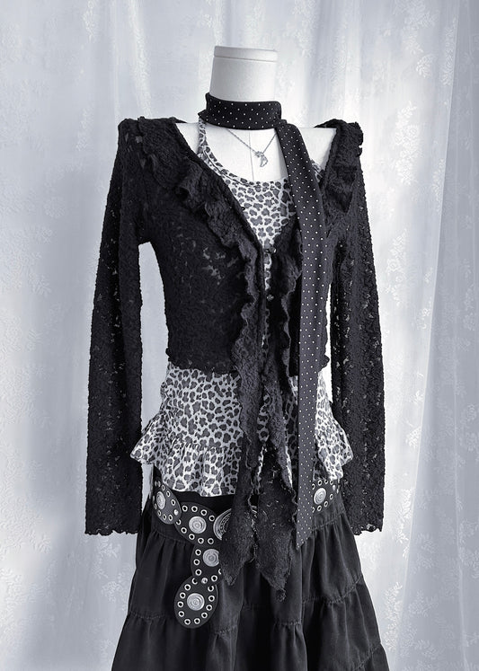 𝐃𝐢𝐥𝐞𝐭𝐭𝐚 𝐑𝐮𝐟𝐟𝐥𝐞 𝐋𝐚𝐜𝐞 𝐂𝐚𝐫𝐝𝐢𝐠𝐚𝐧 - 𝐁𝐥𝐚𝐜𝐤