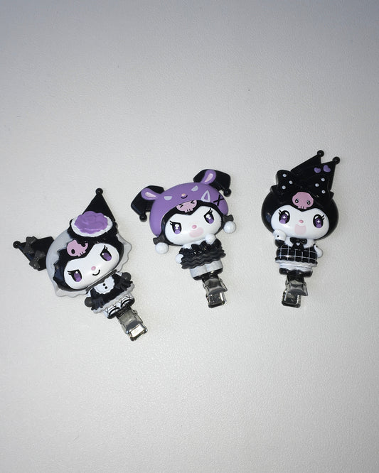 ★ 現貨 ★ kuromi 誕生日系列 🎵 髮夾3件套裝