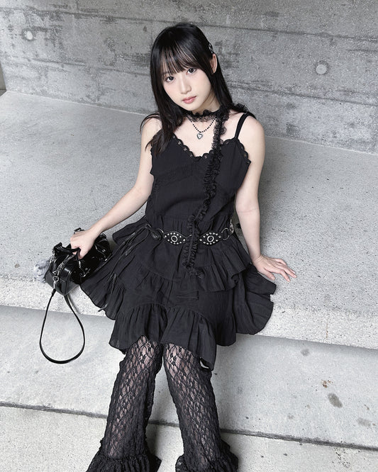 𝐕 𝐍𝐞𝐜𝐤 𝐋𝐚𝐜𝐞 𝐑𝐮𝐟𝐟𝐥𝐞 𝐃𝐫𝐞𝐬𝐬 - 𝐁𝐥𝐚𝐜𝐤