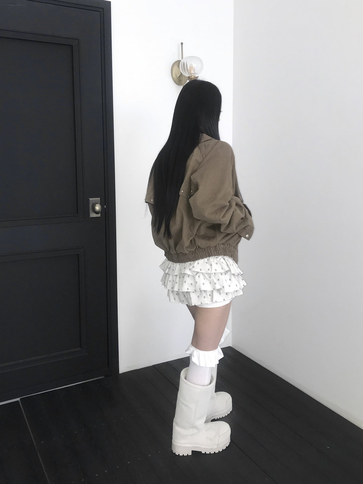 𝐒𝐭𝐚𝐫𝐫𝐲 𝐒𝐤𝐲 𝐑𝐮𝐟𝐟𝐥𝐞 𝐌𝐢𝐧𝐢 𝐒𝐤𝐨𝐫𝐭 - 𝐂𝐫𝐞𝐚𝐦