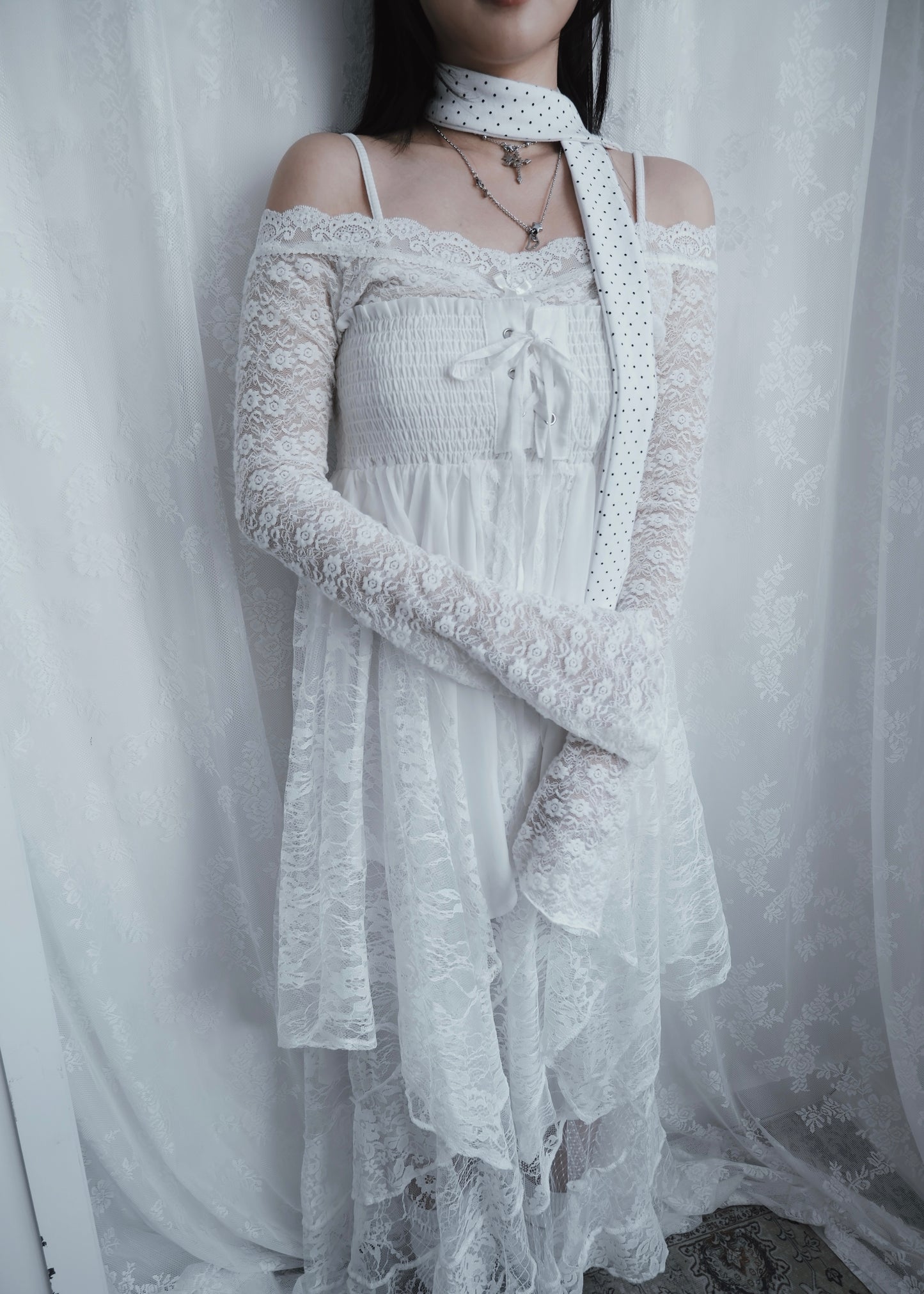 𝐕𝐚𝐥𝐞𝐫𝐢𝐞𝐭𝐭𝐚 𝐋𝐚𝐜𝐞 𝐅𝐚𝐢𝐫𝐲 𝐃𝐫𝐞𝐬𝐬 - 𝐖𝐡𝐢𝐭𝐞