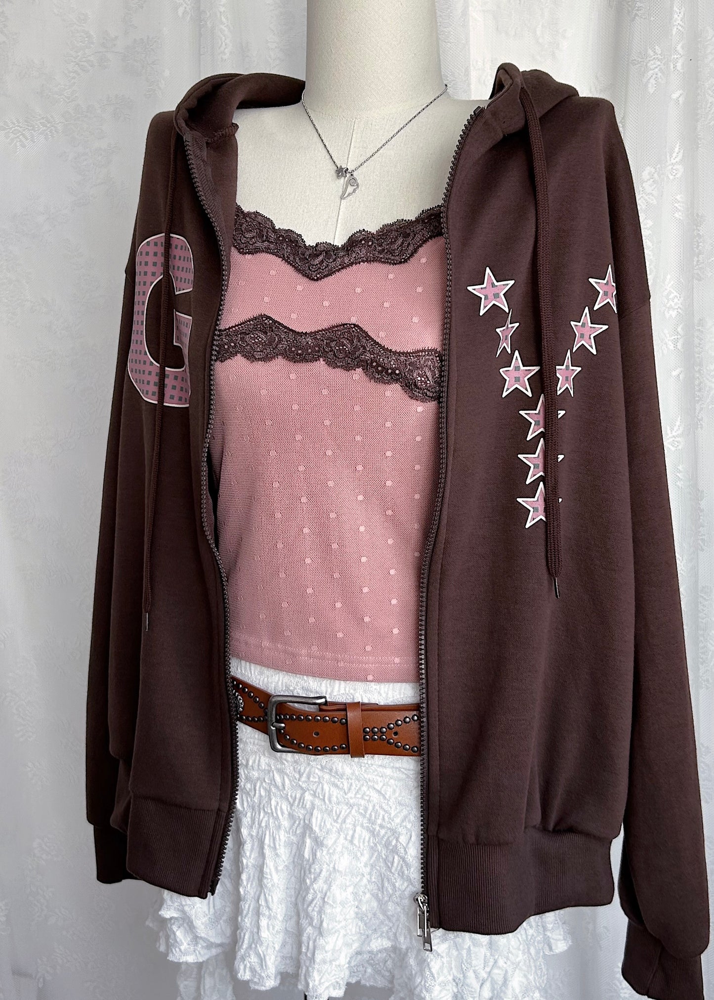 𝐋𝐚𝐜𝐞 𝐏𝐨𝐥𝐤𝐚 𝐃𝐨𝐭 𝐌𝐞𝐬𝐡 𝐓𝐚𝐧𝐤 𝐓𝐨𝐩 - 𝐂𝐨𝐫𝐚𝐥 𝐏𝐢𝐧𝐤