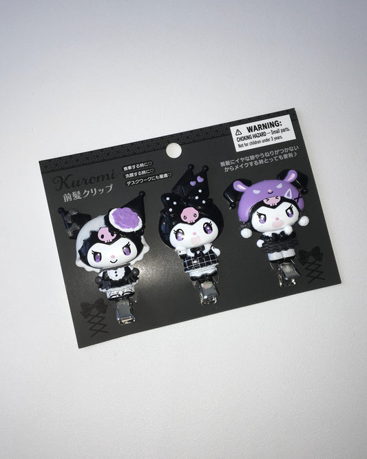 ★ 現貨 ★ kuromi 誕生日系列  🎵 髮夾3件套裝