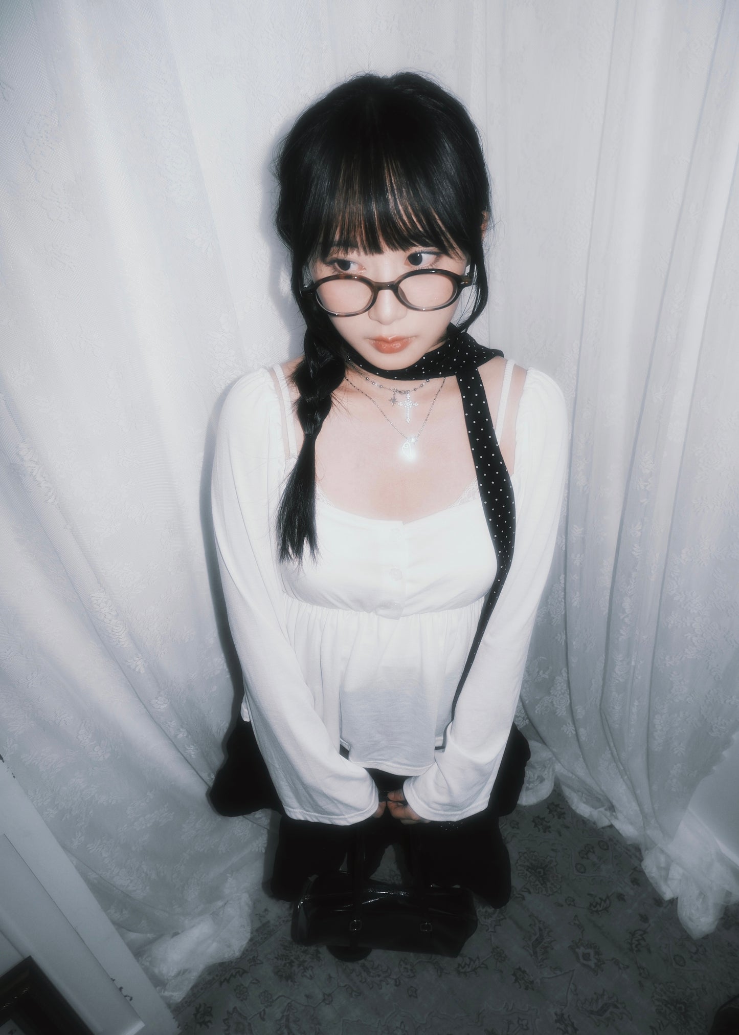 𝐌𝐢𝐤𝐚 𝐅𝐥𝐨𝐰𝐞𝐫 𝐏𝐮𝐟𝐟 𝐒𝐥𝐞𝐞𝐯𝐞 𝐓𝐨𝐩 -  𝐖𝐡𝐢𝐭𝐞