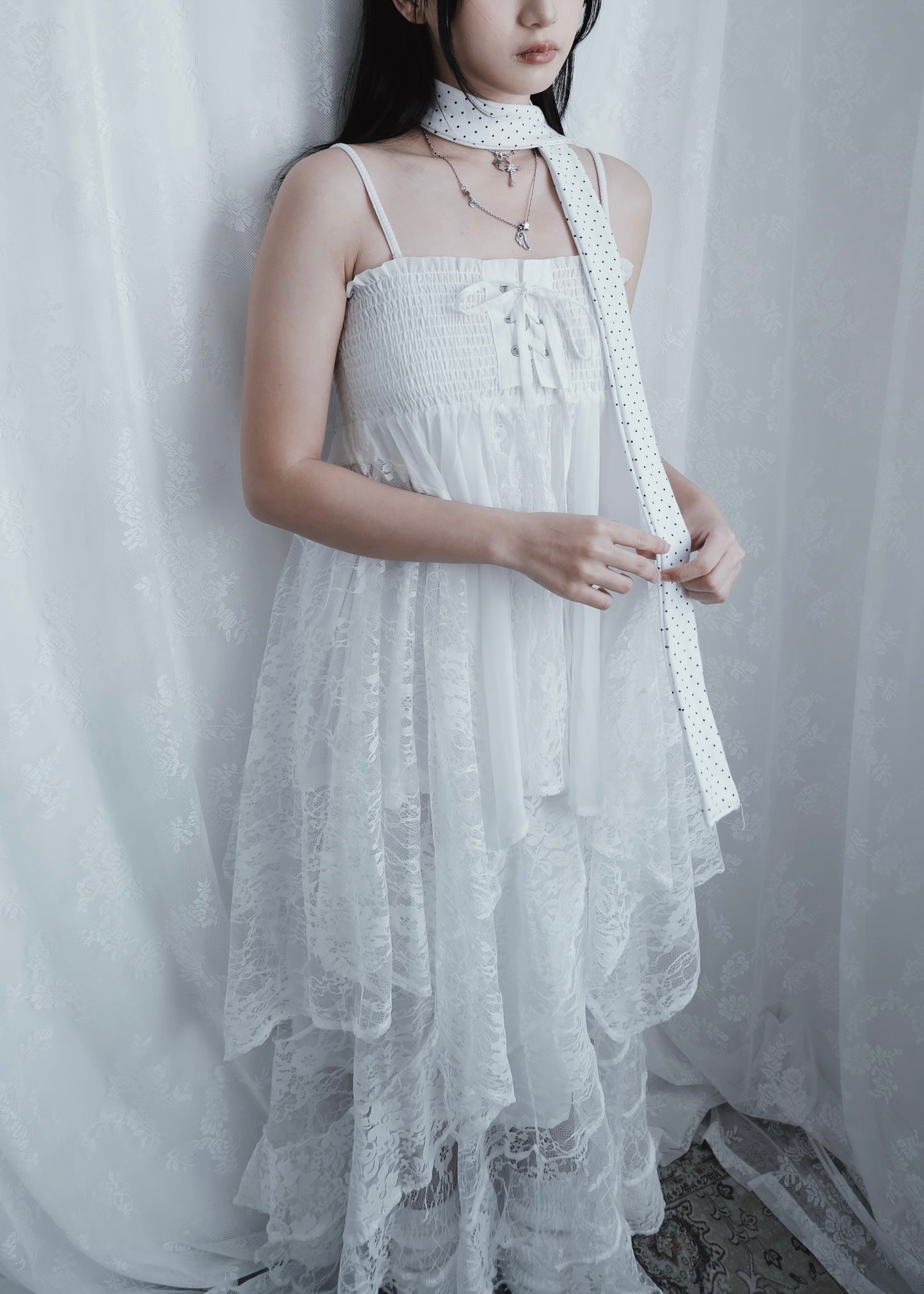 𝐏𝐨𝐥𝐤𝐚 𝐃𝐨𝐭 𝐒𝐜𝐚𝐫𝐟 - 𝐖𝐡𝐢𝐭𝐞