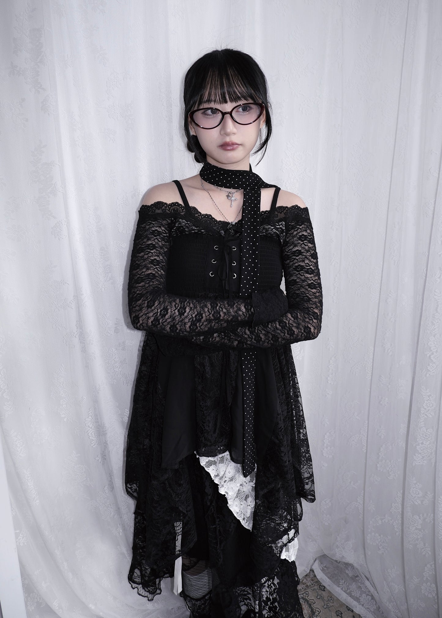 𝐏𝐨𝐥𝐤𝐚 𝐃𝐨𝐭 𝐒𝐜𝐚𝐫𝐟 - 𝐁𝐥𝐚𝐜𝐤