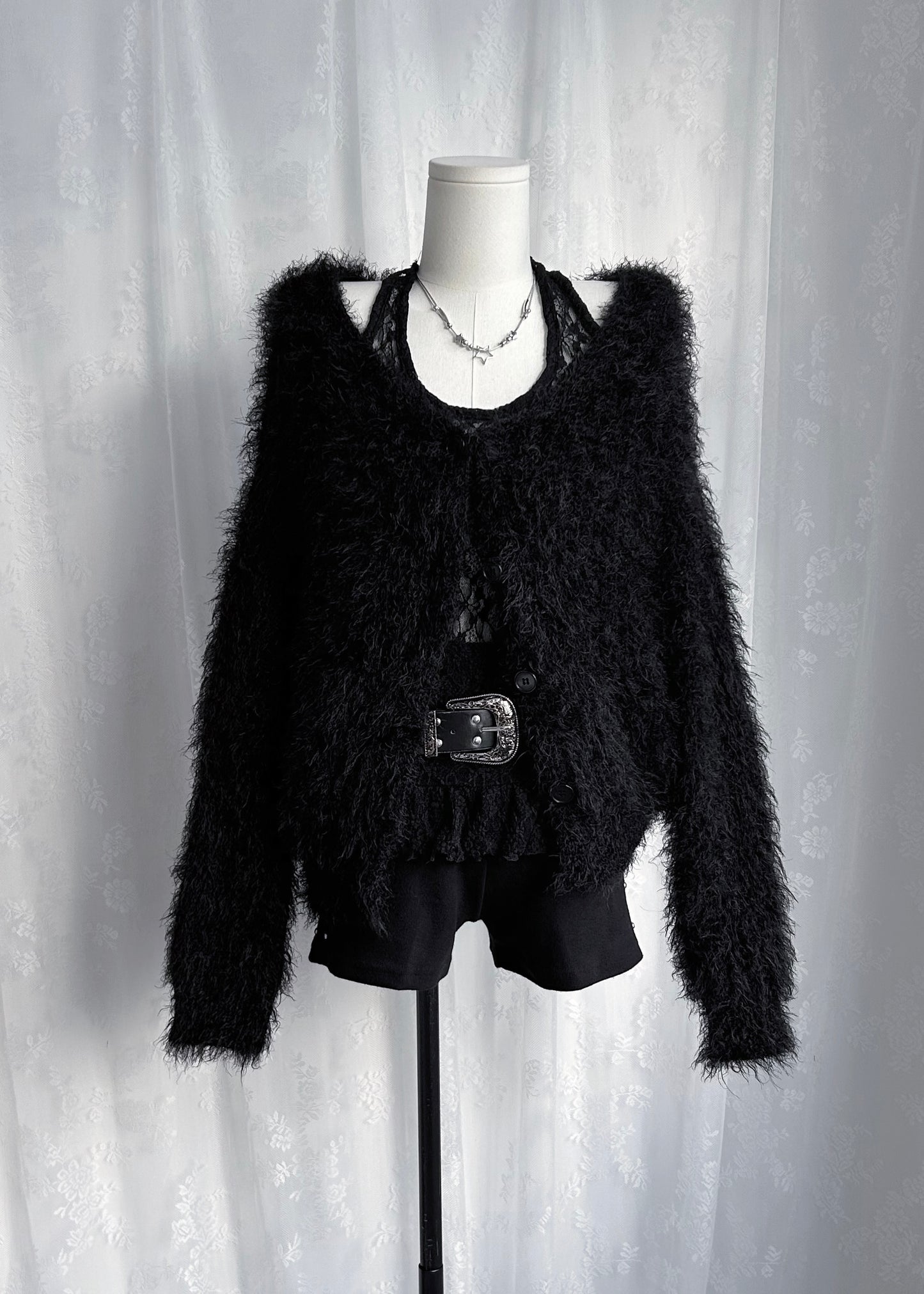 𝐋𝐢𝐬𝐞𝐭𝐭𝐚 𝐋𝐚𝐜𝐞 𝐑𝐮𝐟𝐟𝐥𝐞 𝐇𝐚𝐥𝐭𝐞𝐫 𝐓𝐨𝐩 - 𝐁𝐥𝐚𝐜𝐤