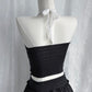 𝐋𝐚𝐜𝐞 𝐕 𝐍𝐞𝐜𝐤 𝐏𝐚𝐝𝐝𝐞𝐝 𝐇𝐚𝐥𝐭𝐞𝐫 𝐓𝐨𝐩 - 𝐁𝐥𝐚𝐜𝐤
