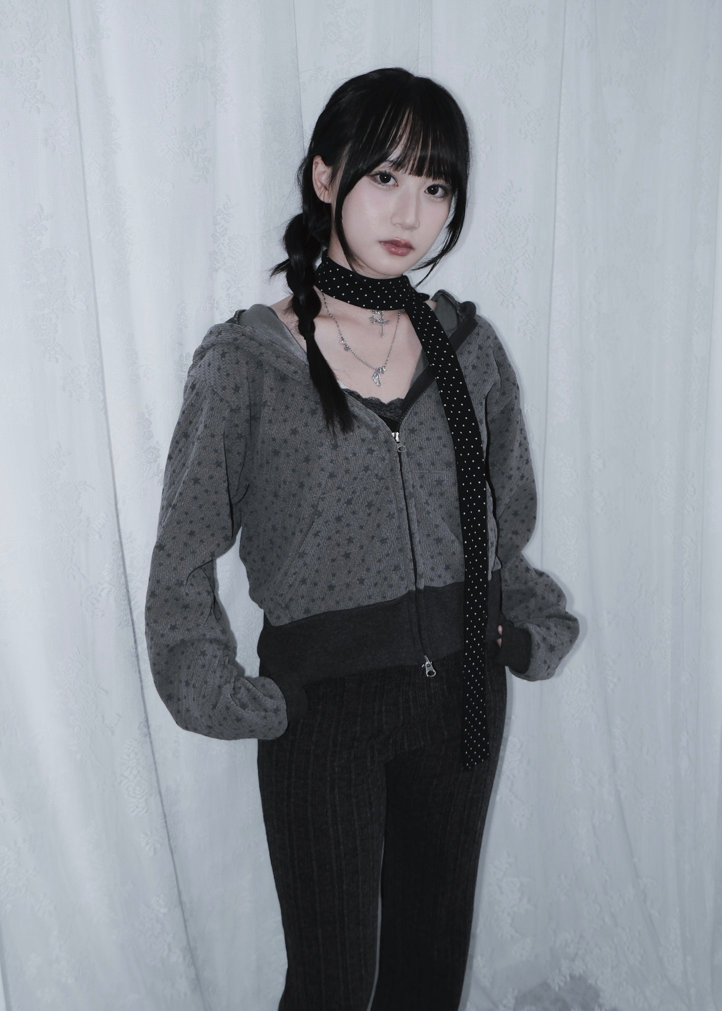 𝐏𝐨𝐥𝐤𝐚 𝐃𝐨𝐭 𝐒𝐜𝐚𝐫𝐟 - 𝐁𝐥𝐚𝐜𝐤