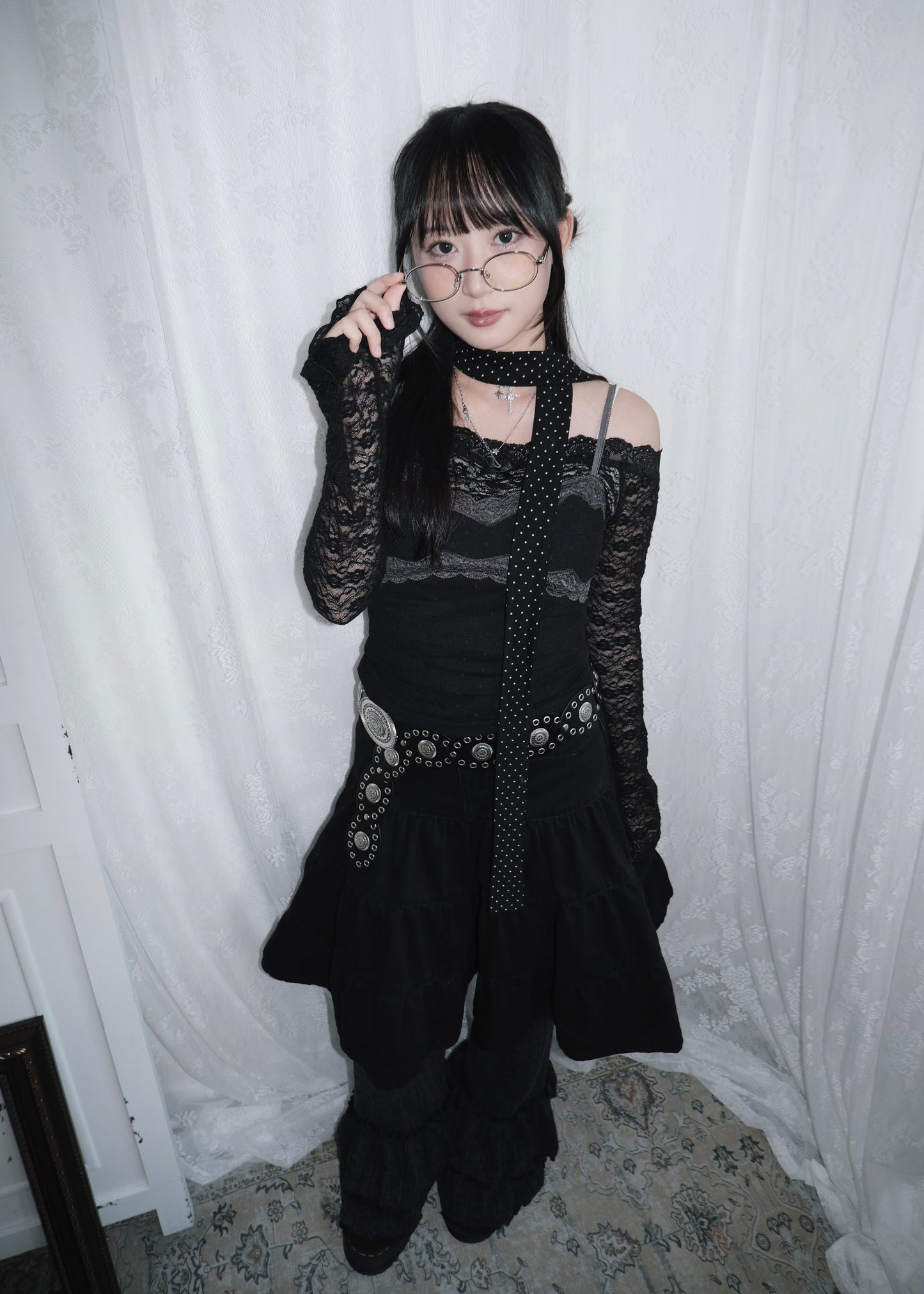 𝐏𝐨𝐥𝐤𝐚 𝐃𝐨𝐭 𝐒𝐜𝐚𝐫𝐟 - 𝐁𝐥𝐚𝐜𝐤