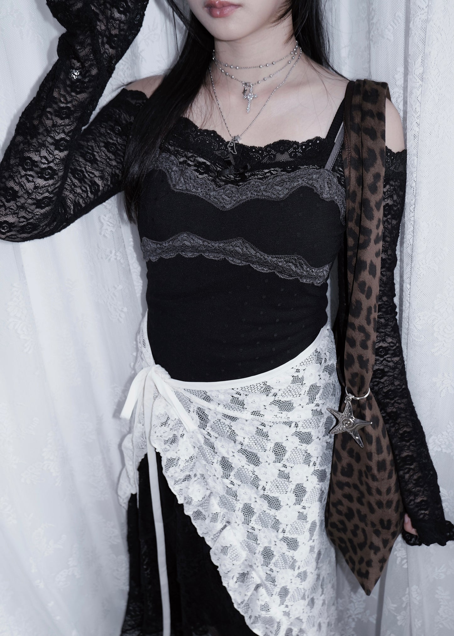 𝐋𝐚𝐜𝐞 𝐏𝐨𝐥𝐤𝐚 𝐃𝐨𝐭 𝐌𝐞𝐬𝐡 𝐓𝐚𝐧𝐤 𝐓𝐨𝐩 - 𝐁𝐥𝐚𝐜𝐤