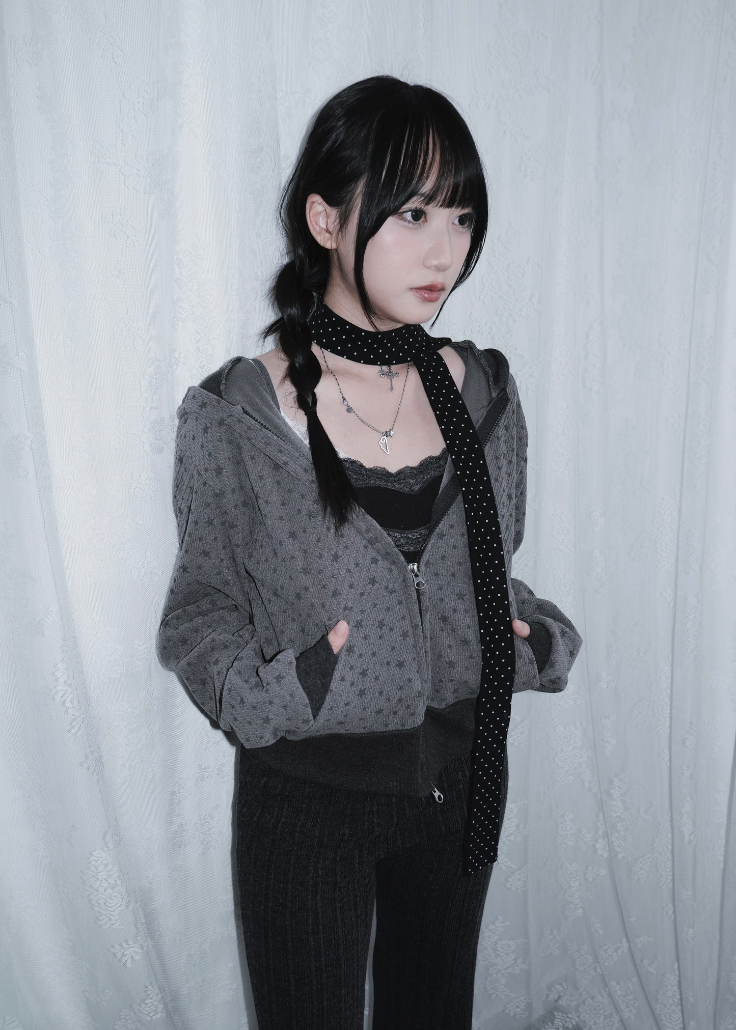 𝐏𝐨𝐥𝐤𝐚 𝐃𝐨𝐭 𝐒𝐜𝐚𝐫𝐟 - 𝐁𝐥𝐚𝐜𝐤