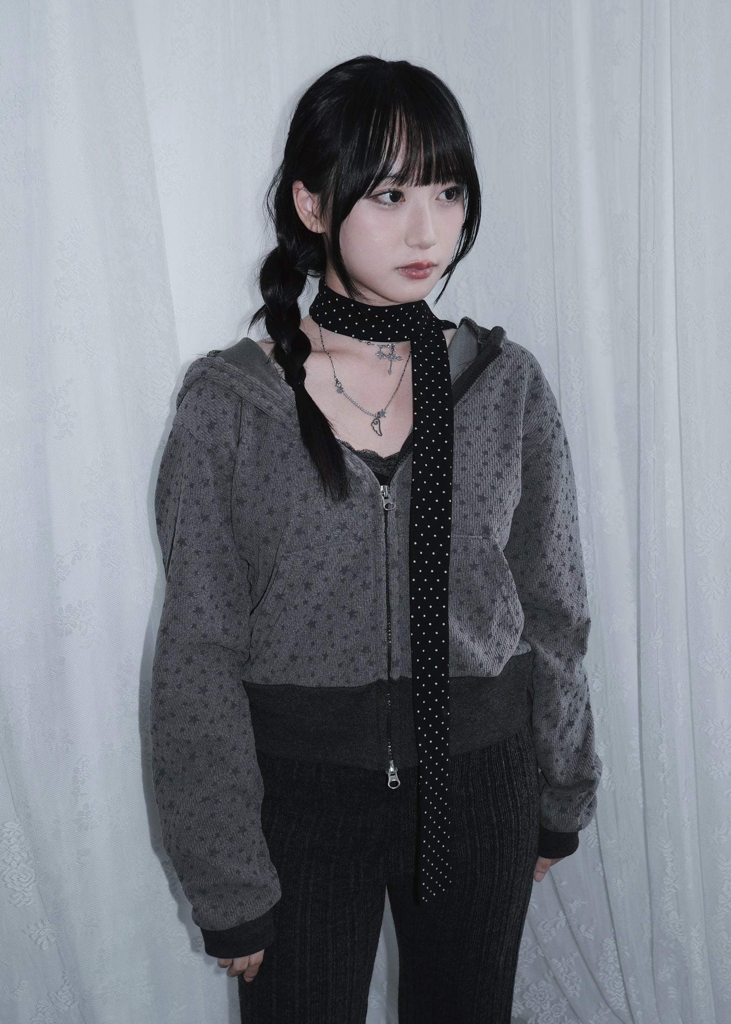 𝐏𝐨𝐥𝐤𝐚 𝐃𝐨𝐭 𝐒𝐜𝐚𝐫𝐟 - 𝐁𝐥𝐚𝐜𝐤