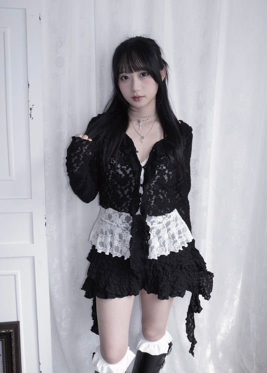 𝐃𝐢𝐥𝐞𝐭𝐭𝐚 𝐑𝐮𝐟𝐟𝐥𝐞 𝐋𝐚𝐜𝐞 𝐂𝐚𝐫𝐝𝐢𝐠𝐚𝐧 - 𝐁𝐥𝐚𝐜𝐤