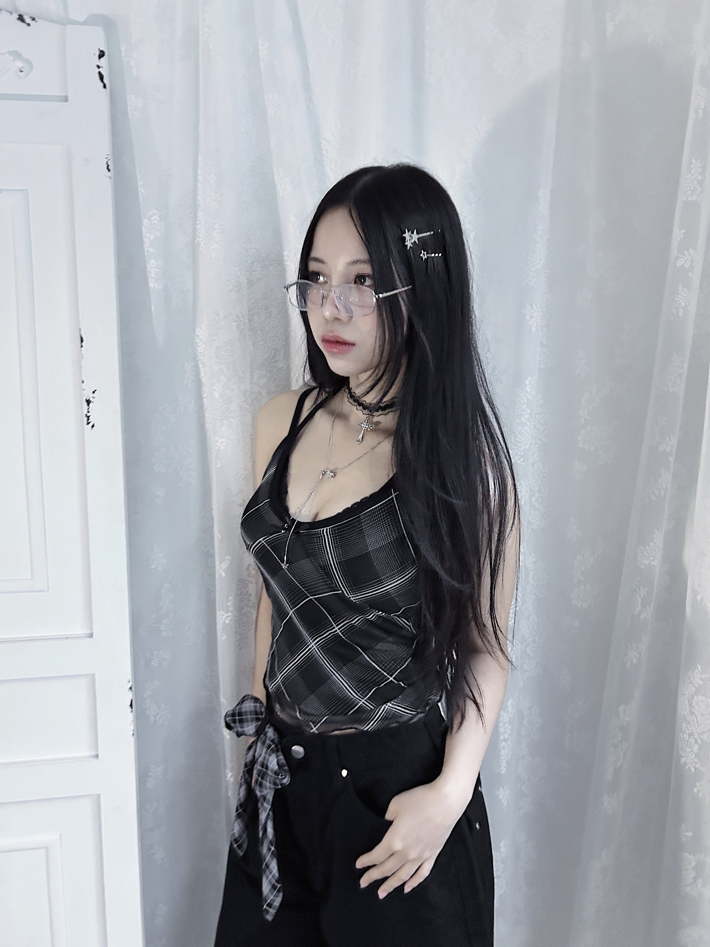 𝐒𝐢𝐞𝐧𝐚 𝐂𝐡𝐞𝐜𝐤𝐞𝐝 𝐌𝐞𝐬𝐡 𝐇𝐚𝐥𝐭𝐞𝐫 𝐓𝐚𝐧𝐤 - 𝐁𝐥𝐚𝐜𝐤