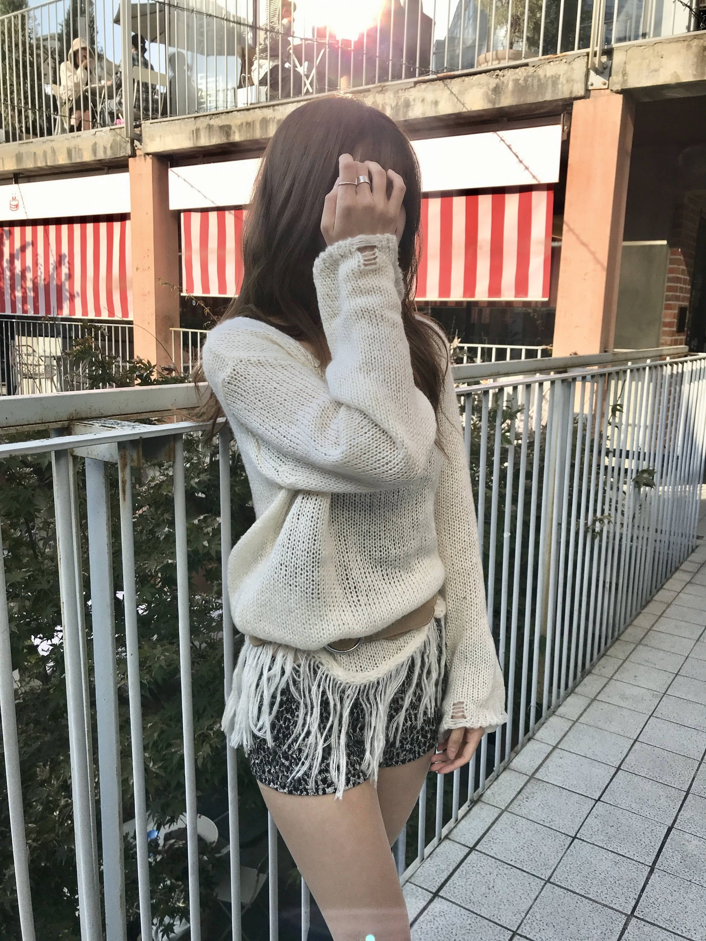 𝐕 𝐍𝐞𝐜𝐤 𝐅𝐫𝐢𝐧𝐠𝐞𝐝 𝐊𝐧𝐢𝐭 𝐒𝐰𝐞𝐚𝐭𝐞𝐫 - 𝐂𝐫𝐞𝐚𝐦