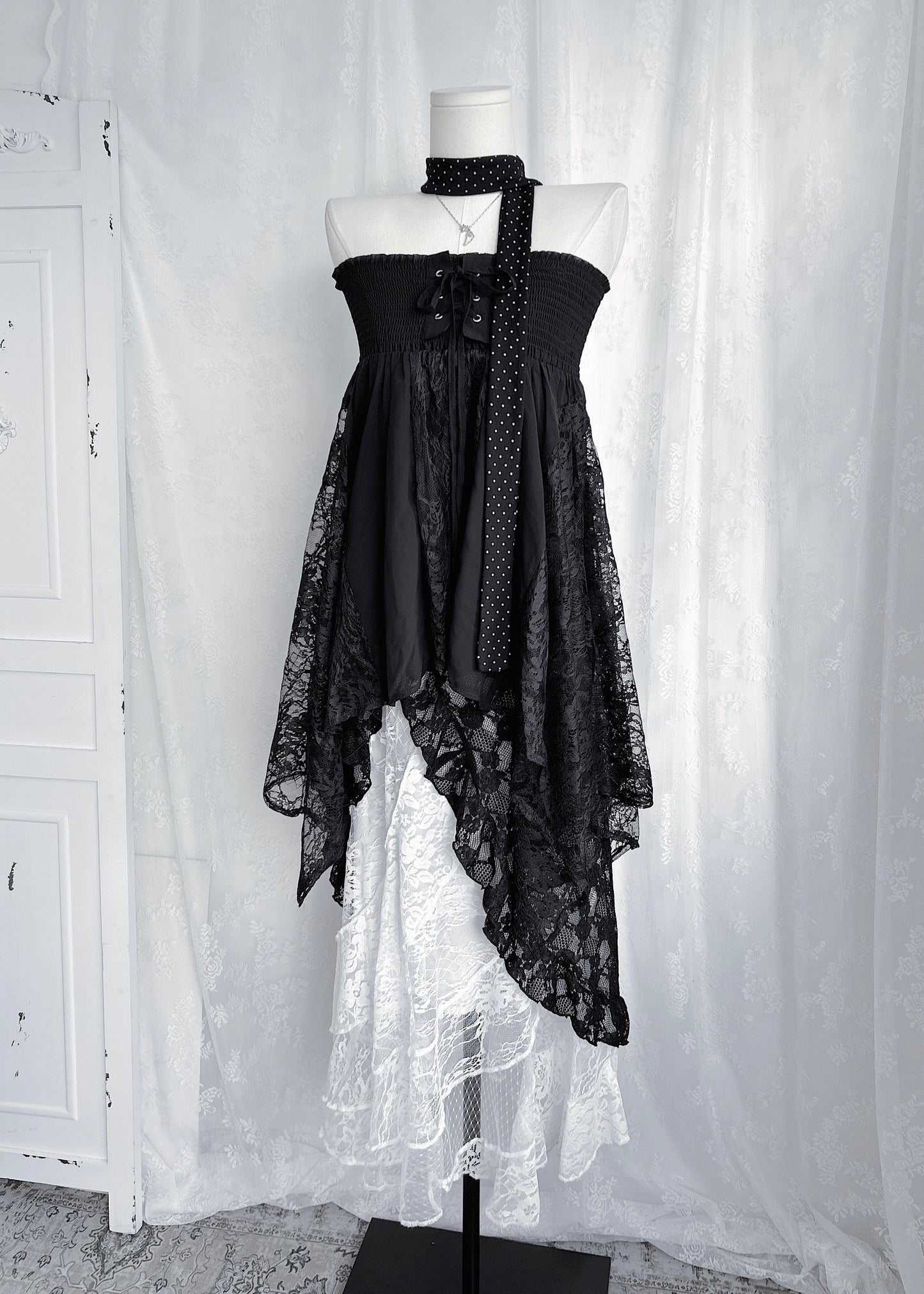 𝐕𝐢𝐧𝐚 𝐋𝐚𝐜𝐞 𝐑𝐮𝐟𝐟𝐥𝐞 𝐋𝐚𝐲𝐞𝐫 𝐒𝐤𝐢𝐫𝐭 - 𝐁𝐥𝐚𝐜𝐤