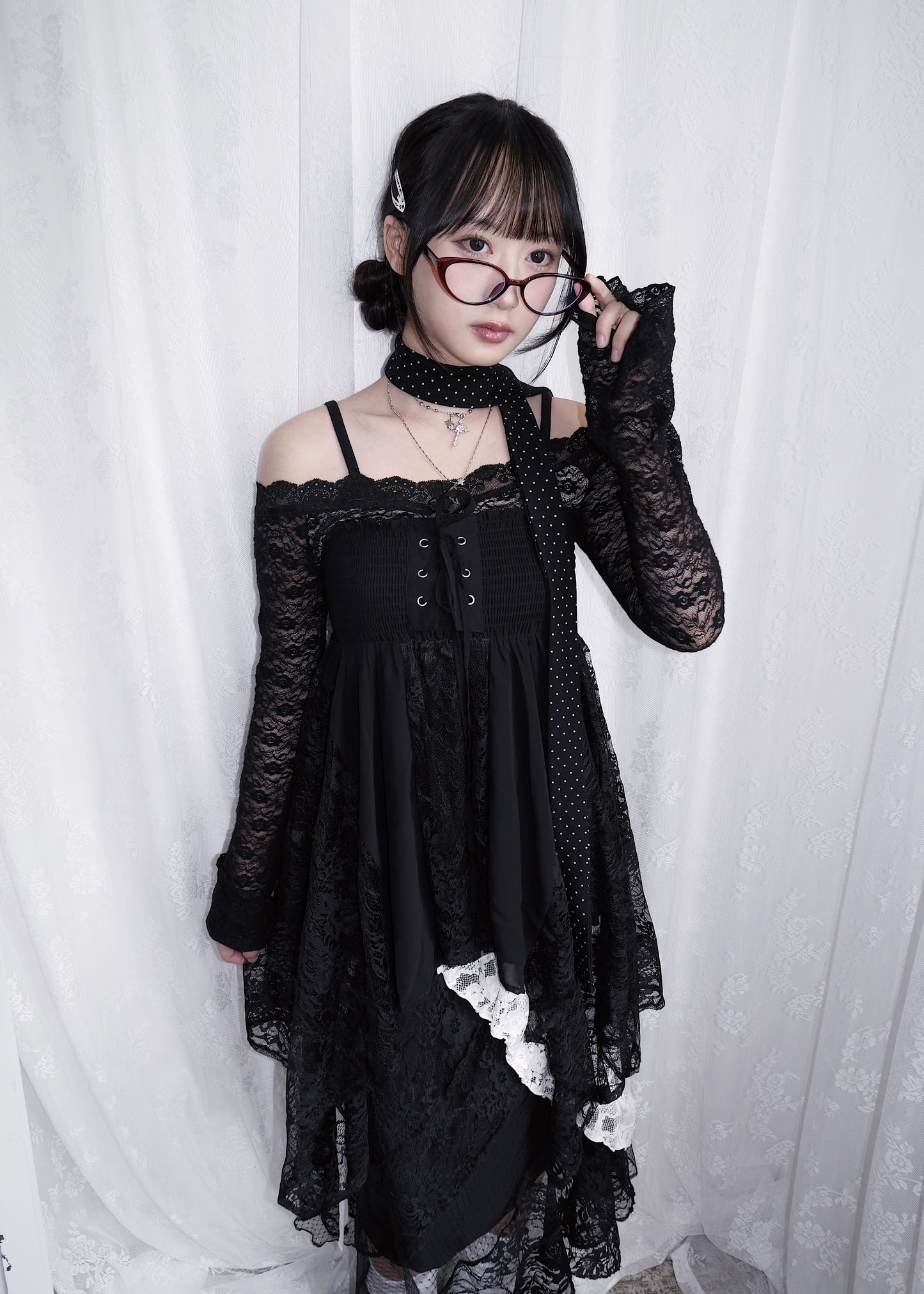 𝐏𝐨𝐥𝐤𝐚 𝐃𝐨𝐭 𝐒𝐜𝐚𝐫𝐟 - 𝐁𝐥𝐚𝐜𝐤