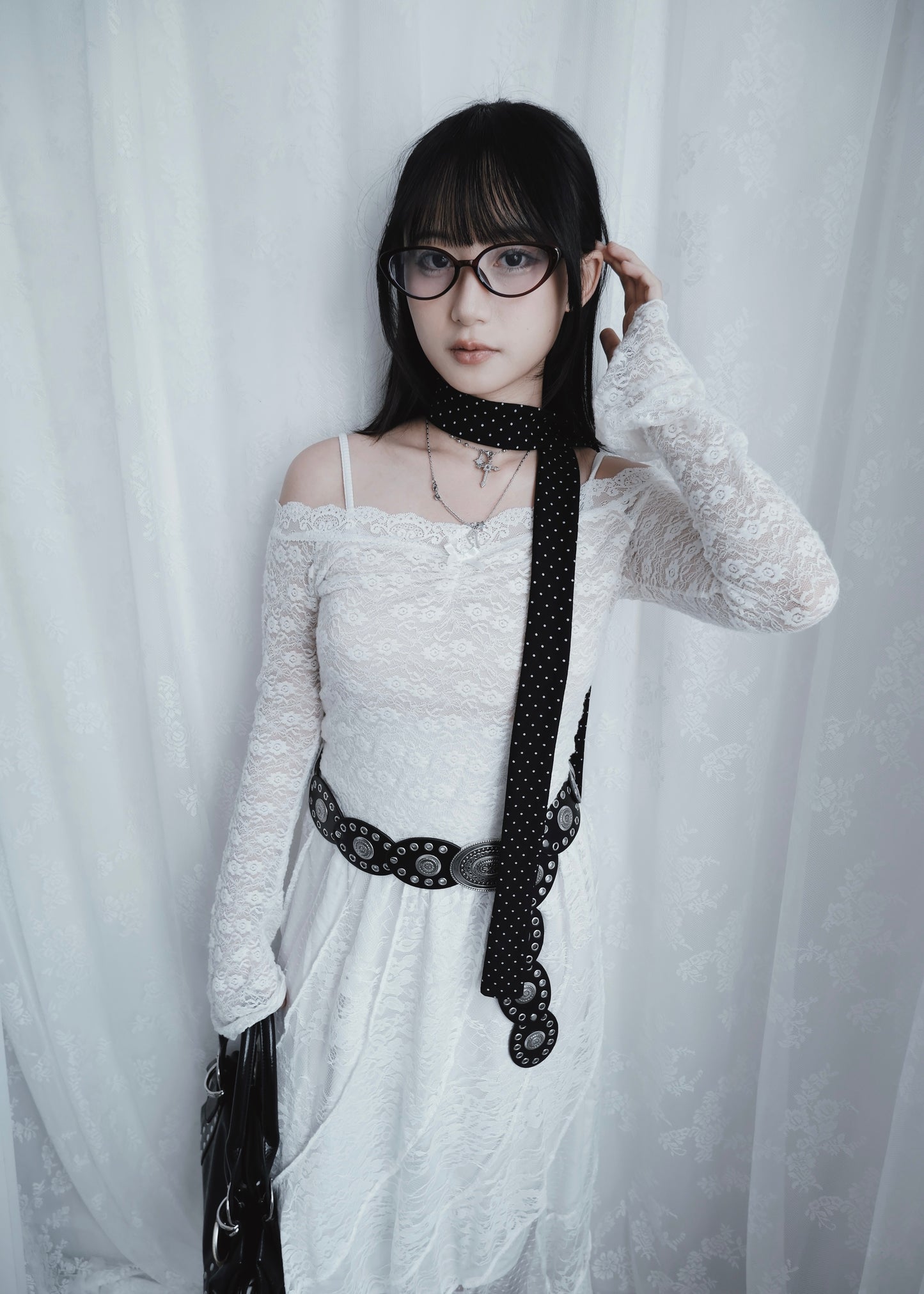 𝐏𝐨𝐥𝐤𝐚 𝐃𝐨𝐭 𝐒𝐜𝐚𝐫𝐟 - 𝐁𝐥𝐚𝐜𝐤