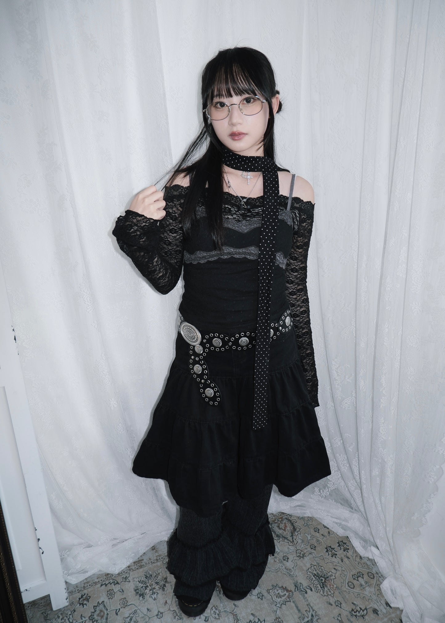 𝐋𝐚𝐜𝐞 𝐏𝐨𝐥𝐤𝐚 𝐃𝐨𝐭 𝐌𝐞𝐬𝐡 𝐓𝐚𝐧𝐤 𝐓𝐨𝐩 - 𝐁𝐥𝐚𝐜𝐤