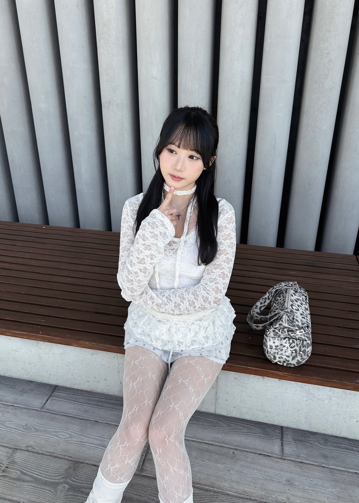 𝐋𝐞𝐭𝐢𝐭𝐢𝐚 𝐋𝐚𝐜𝐞 𝐑𝐮𝐟𝐟𝐥𝐞 𝐓𝐨𝐩 𝐖𝐢𝐭𝐡 𝐒𝐜𝐚𝐫𝐟 - 𝐂𝐫𝐞𝐚𝐦