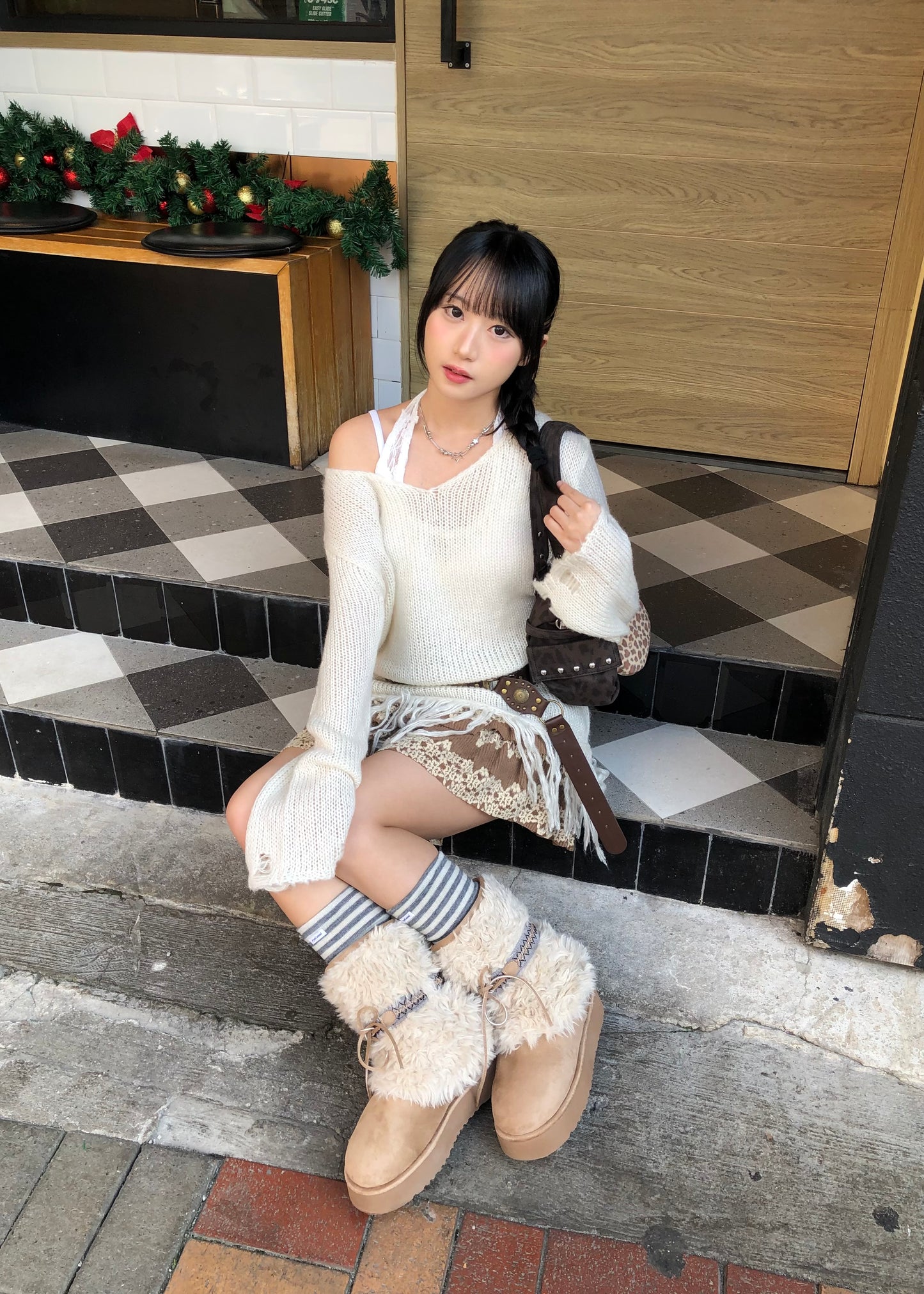 𝐒𝐚𝐯𝐢𝐧𝐚 𝐊𝐧𝐢𝐭 𝐑𝐮𝐟𝐟𝐥𝐞 𝐒𝐤𝐢𝐫𝐭