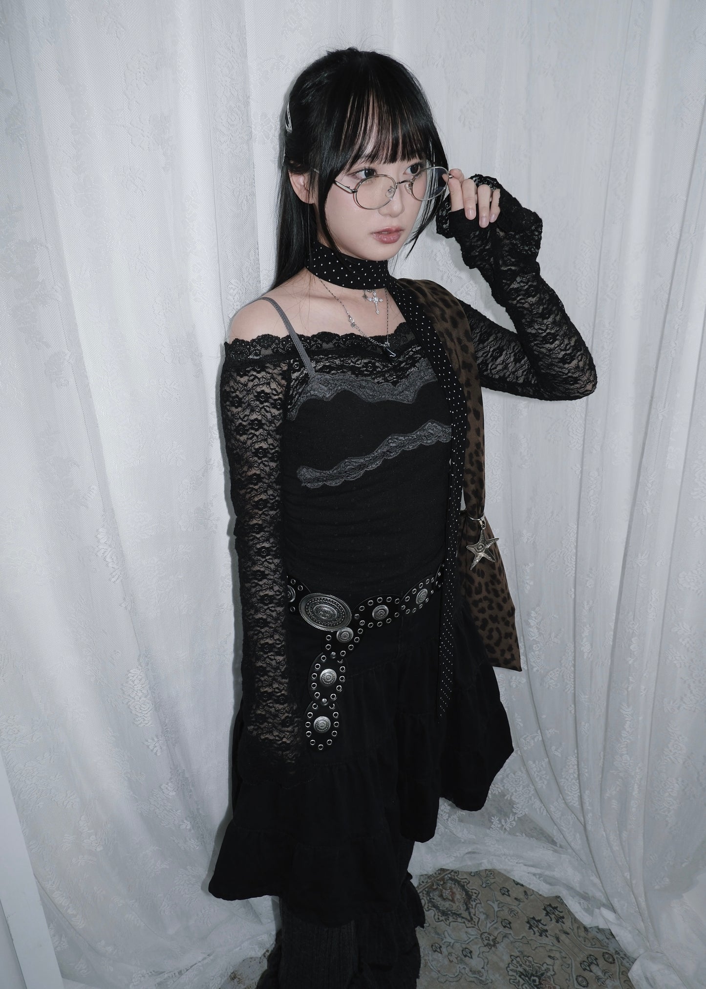 𝐋𝐚𝐜𝐞 𝐏𝐨𝐥𝐤𝐚 𝐃𝐨𝐭 𝐌𝐞𝐬𝐡 𝐓𝐚𝐧𝐤 𝐓𝐨𝐩 - 𝐁𝐥𝐚𝐜𝐤