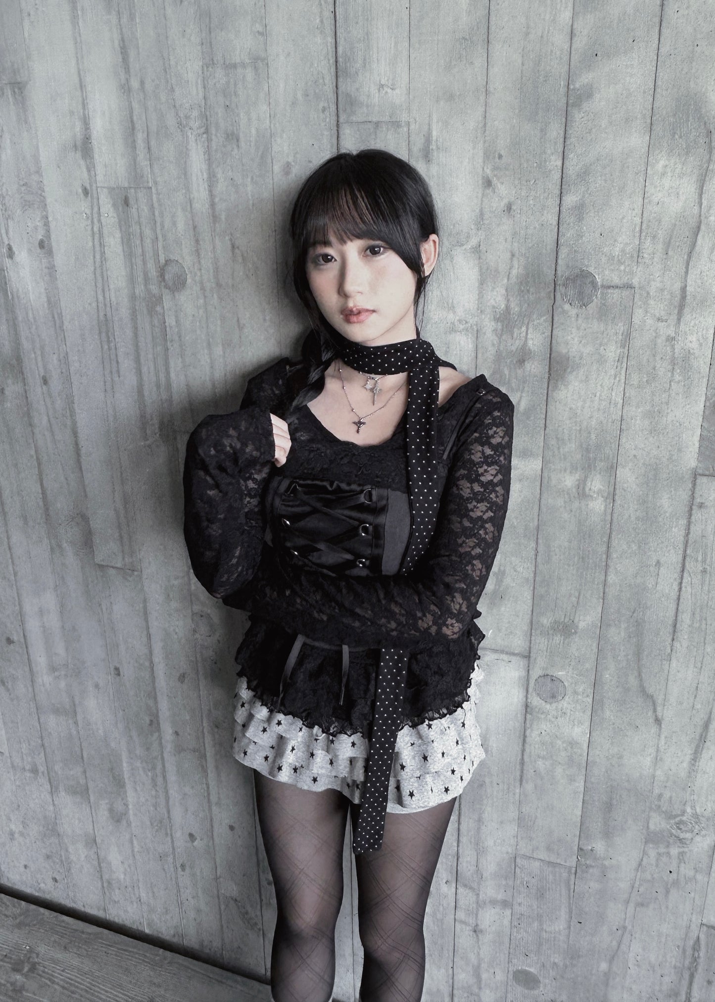 𝐒𝐭𝐚𝐫𝐫𝐲 𝐒𝐤𝐲 𝐑𝐮𝐟𝐟𝐥𝐞 𝐌𝐢𝐧𝐢 𝐒𝐤𝐨𝐫𝐭 - 𝐆𝐫𝐞𝐲