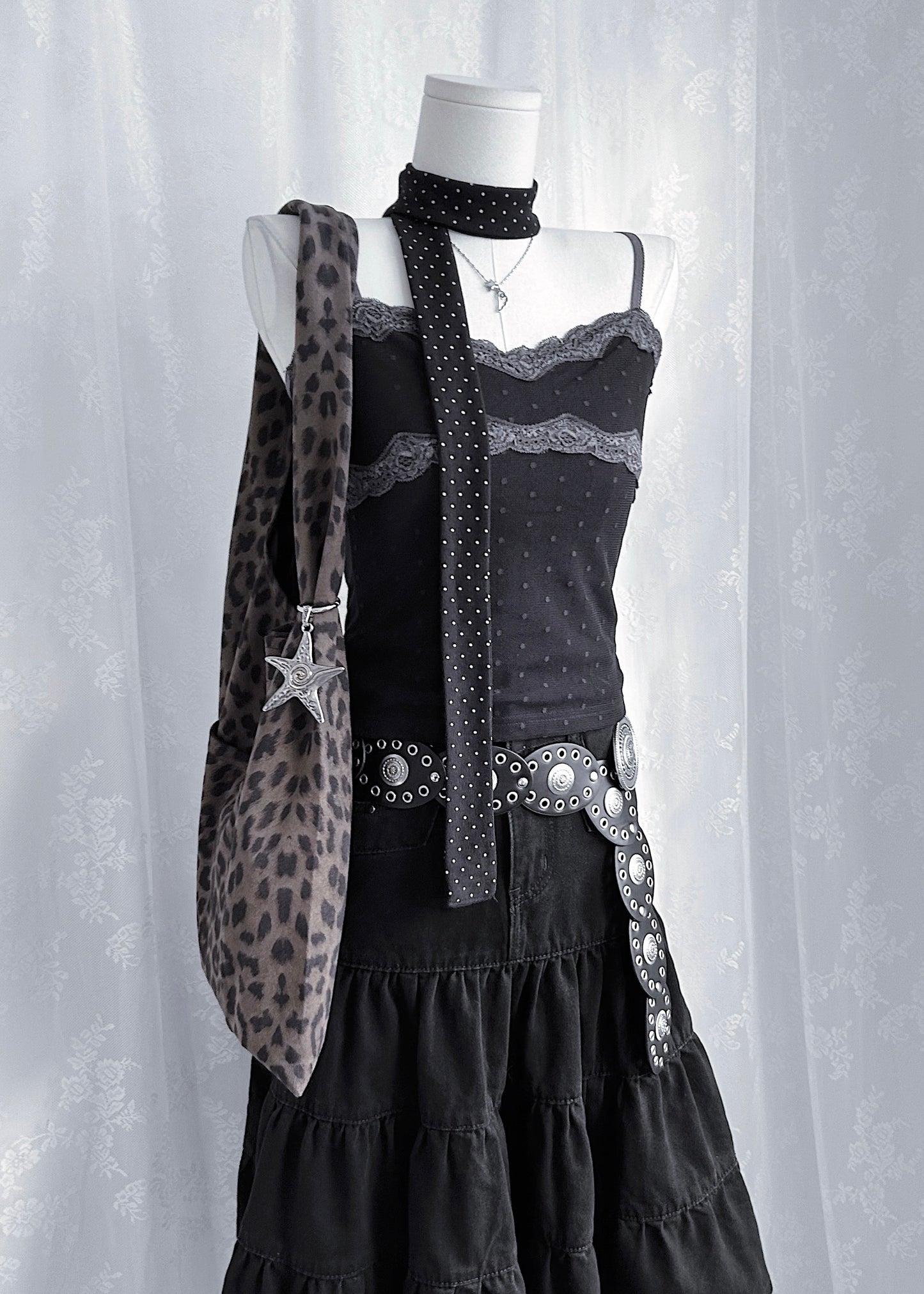 𝐋𝐚𝐜𝐞 𝐏𝐨𝐥𝐤𝐚 𝐃𝐨𝐭 𝐌𝐞𝐬𝐡 𝐓𝐚𝐧𝐤 𝐓𝐨𝐩 - 𝐁𝐥𝐚𝐜𝐤