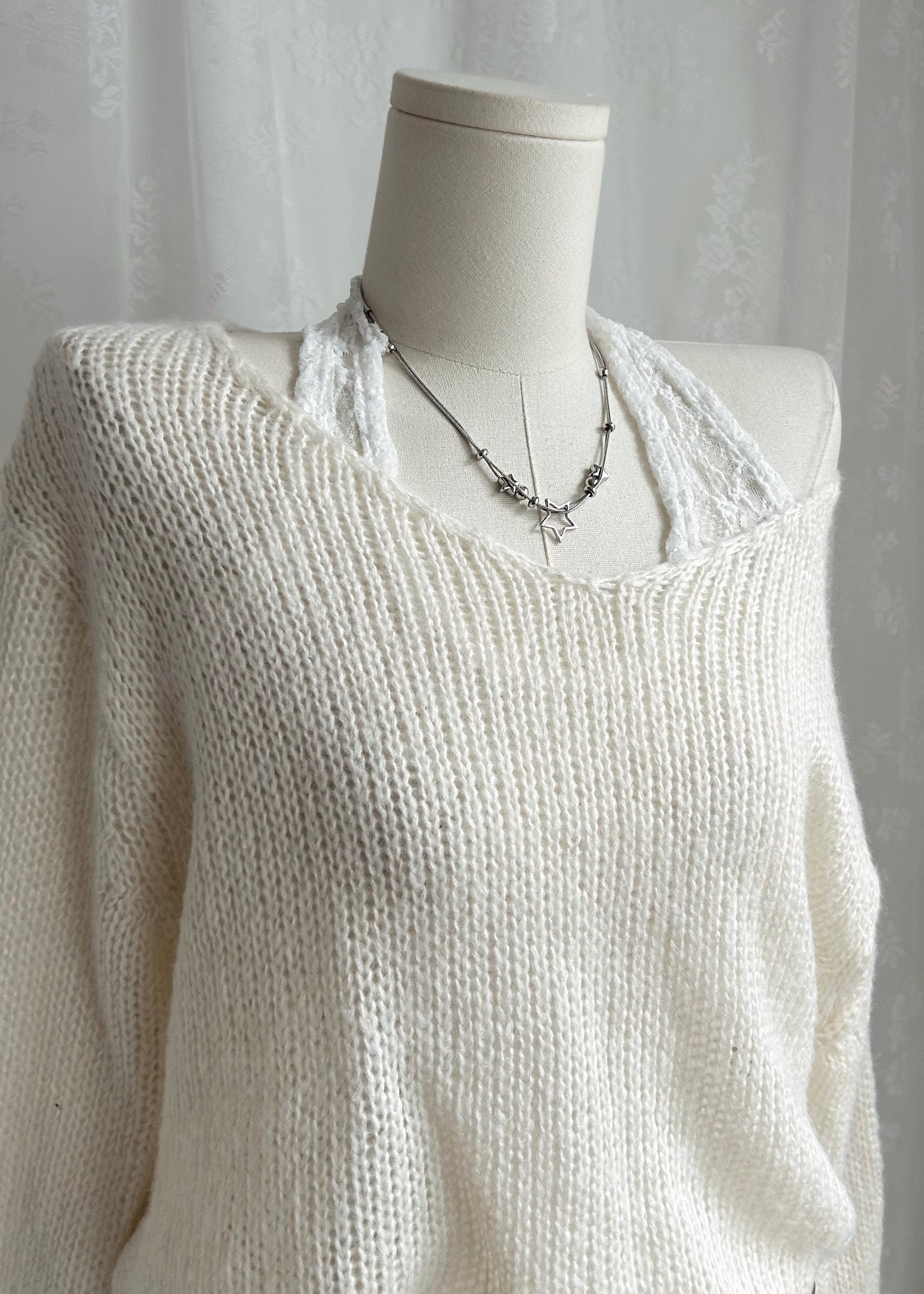 𝐕 𝐍𝐞𝐜𝐤 𝐅𝐫𝐢𝐧𝐠𝐞𝐝 𝐊𝐧𝐢𝐭 𝐒𝐰𝐞𝐚𝐭𝐞𝐫 - 𝐂𝐫𝐞𝐚𝐦