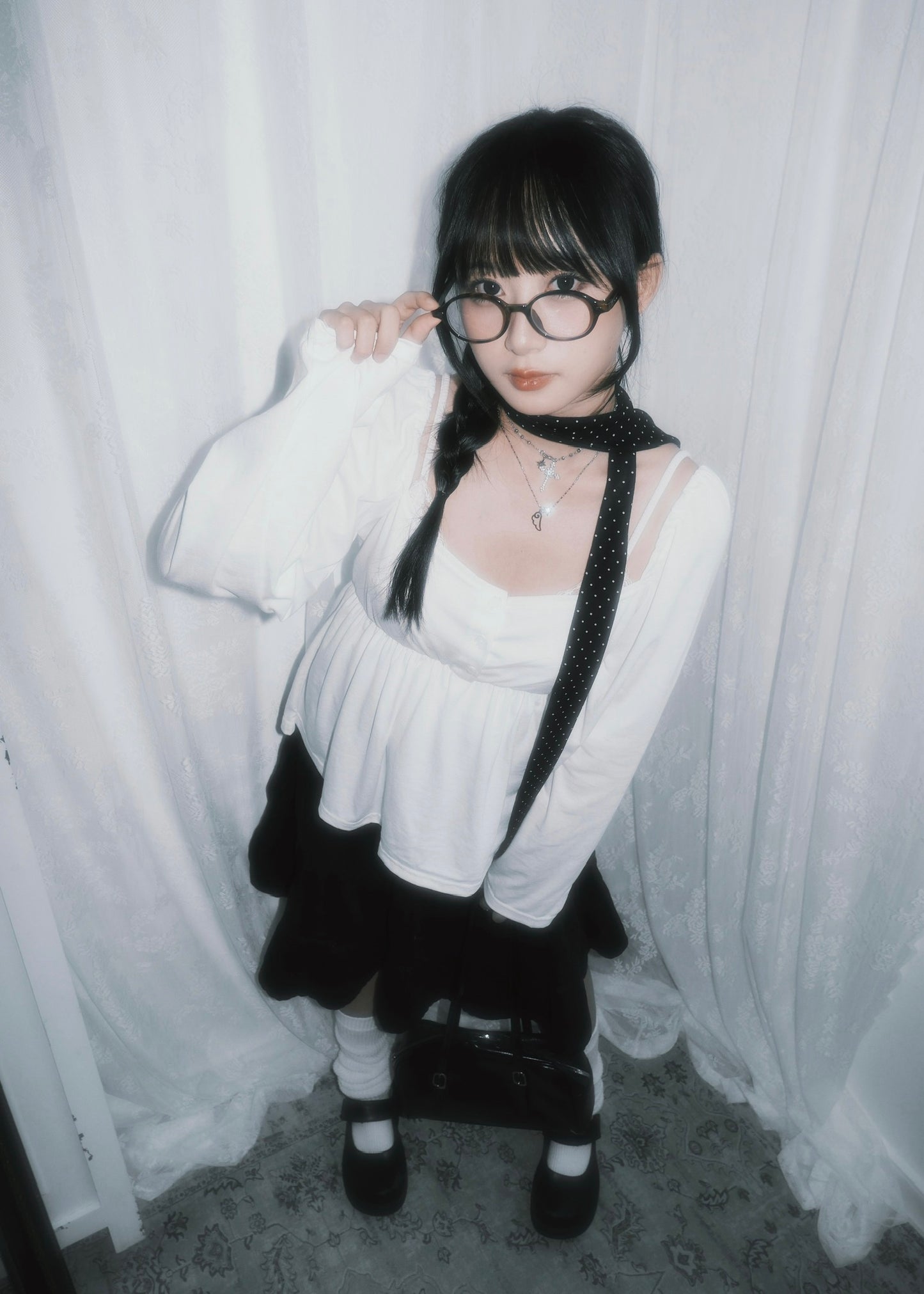 𝐌𝐢𝐤𝐚 𝐅𝐥𝐨𝐰𝐞𝐫 𝐏𝐮𝐟𝐟 𝐒𝐥𝐞𝐞𝐯𝐞 𝐓𝐨𝐩 -  𝐖𝐡𝐢𝐭𝐞