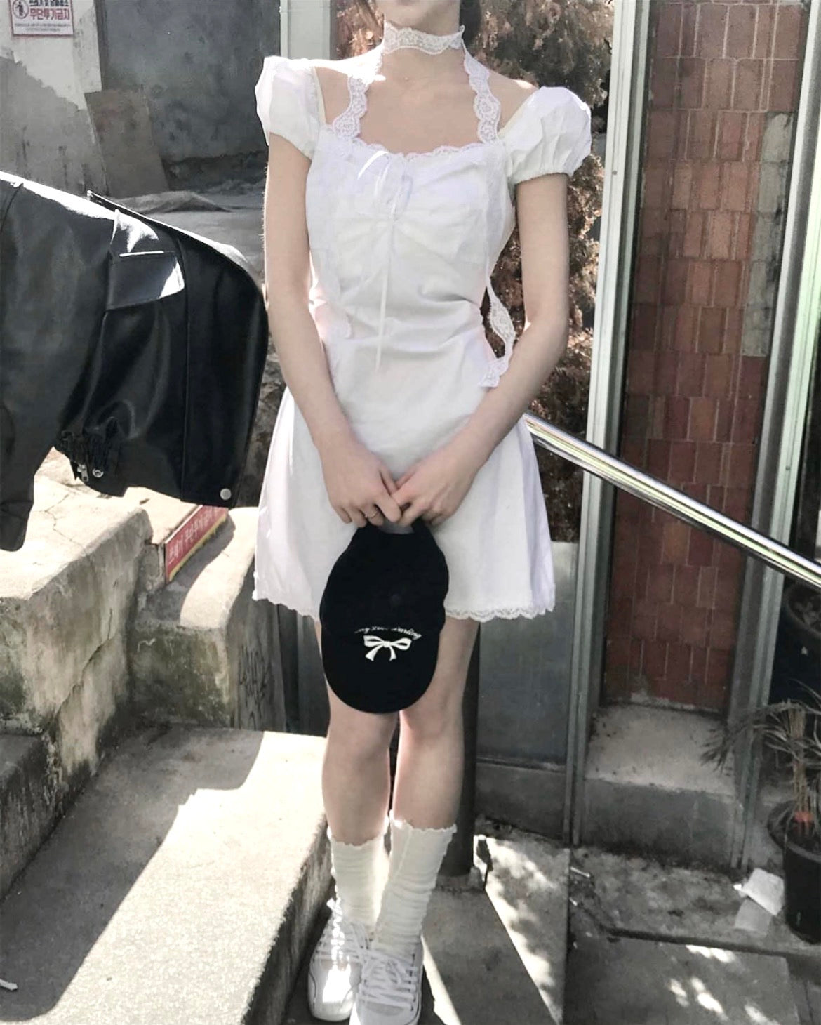𝐄𝐫𝐢𝐞𝐭𝐭𝐚 𝐏𝐮𝐟𝐟 𝐒𝐥𝐞𝐞𝐯𝐞 𝐃𝐫𝐞𝐬𝐬 𝐖𝐢𝐭𝐡 𝐒𝐜𝐚𝐫𝐟 - 𝐖𝐡𝐢𝐭𝐞