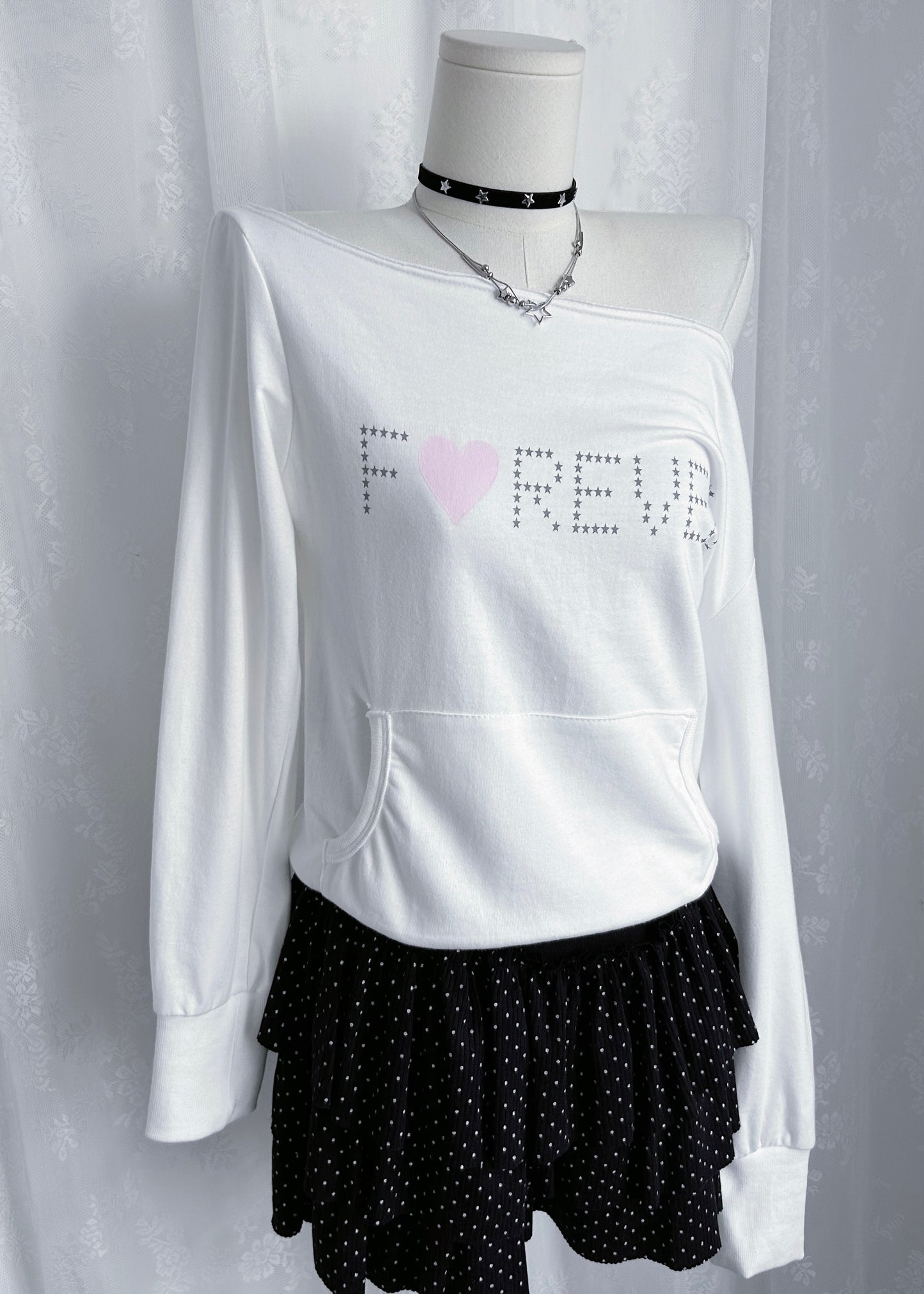 𝐅♥𝐑𝐄𝐕𝐄𝐑 𝐎𝐟𝐟 𝐒𝐡𝐨𝐮𝐥𝐝𝐞𝐫 𝐓𝐨𝐩 - 𝐖𝐡𝐢𝐭𝐞