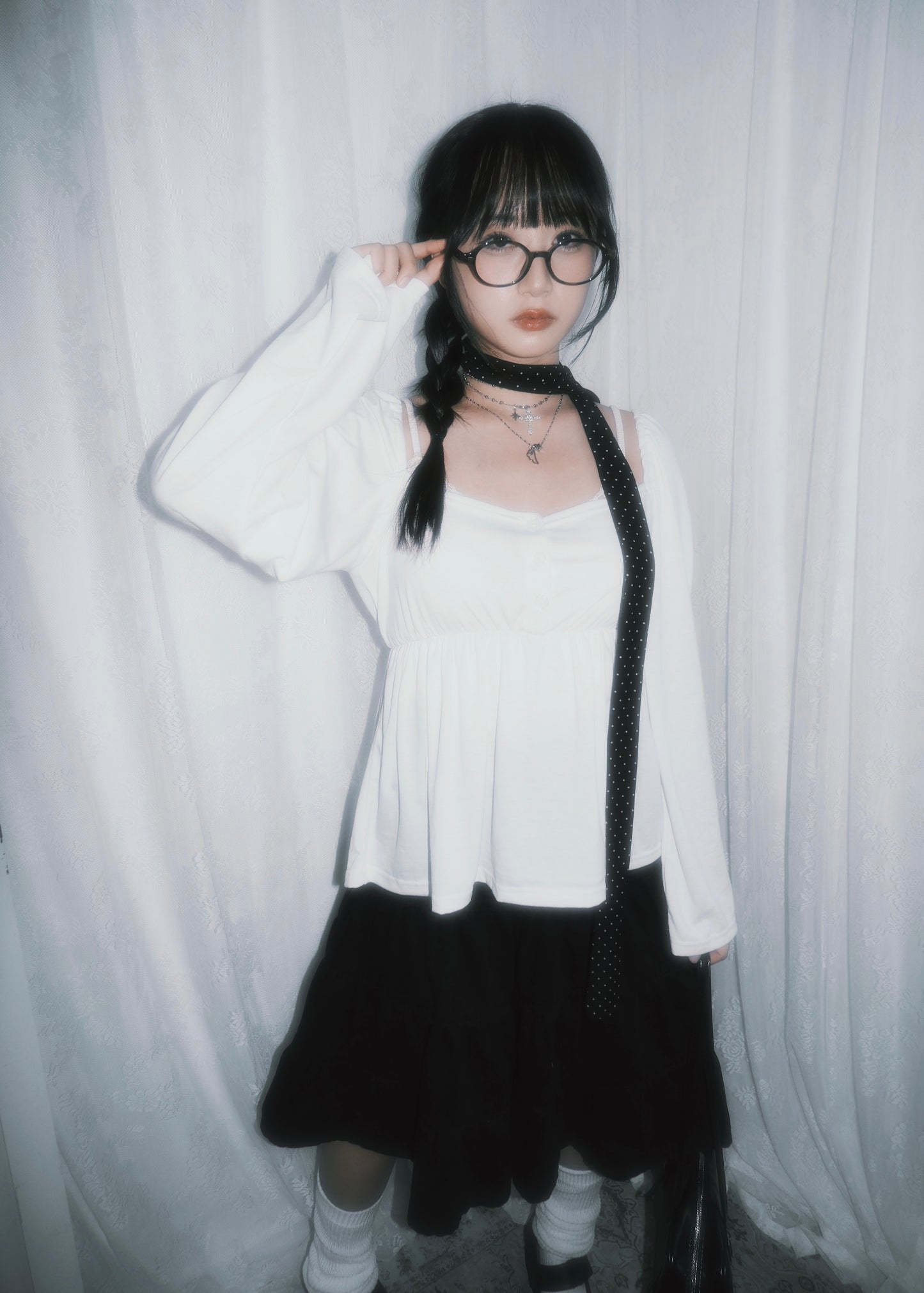 𝐌𝐢𝐤𝐚 𝐅𝐥𝐨𝐰𝐞𝐫 𝐏𝐮𝐟𝐟 𝐒𝐥𝐞𝐞𝐯𝐞 𝐓𝐨𝐩 -  𝐖𝐡𝐢𝐭𝐞