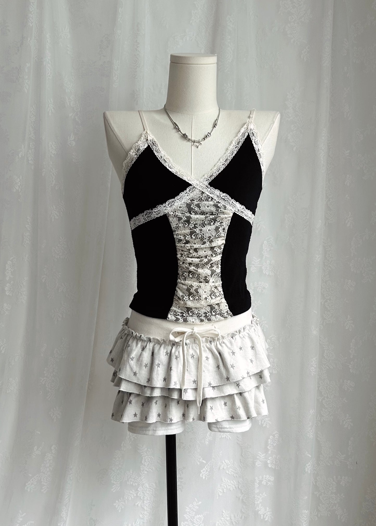 𝐒𝐭𝐚𝐫𝐫𝐲 𝐒𝐤𝐲 𝐑𝐮𝐟𝐟𝐥𝐞 𝐌𝐢𝐧𝐢 𝐒𝐤𝐨𝐫𝐭 - 𝐂𝐫𝐞𝐚𝐦