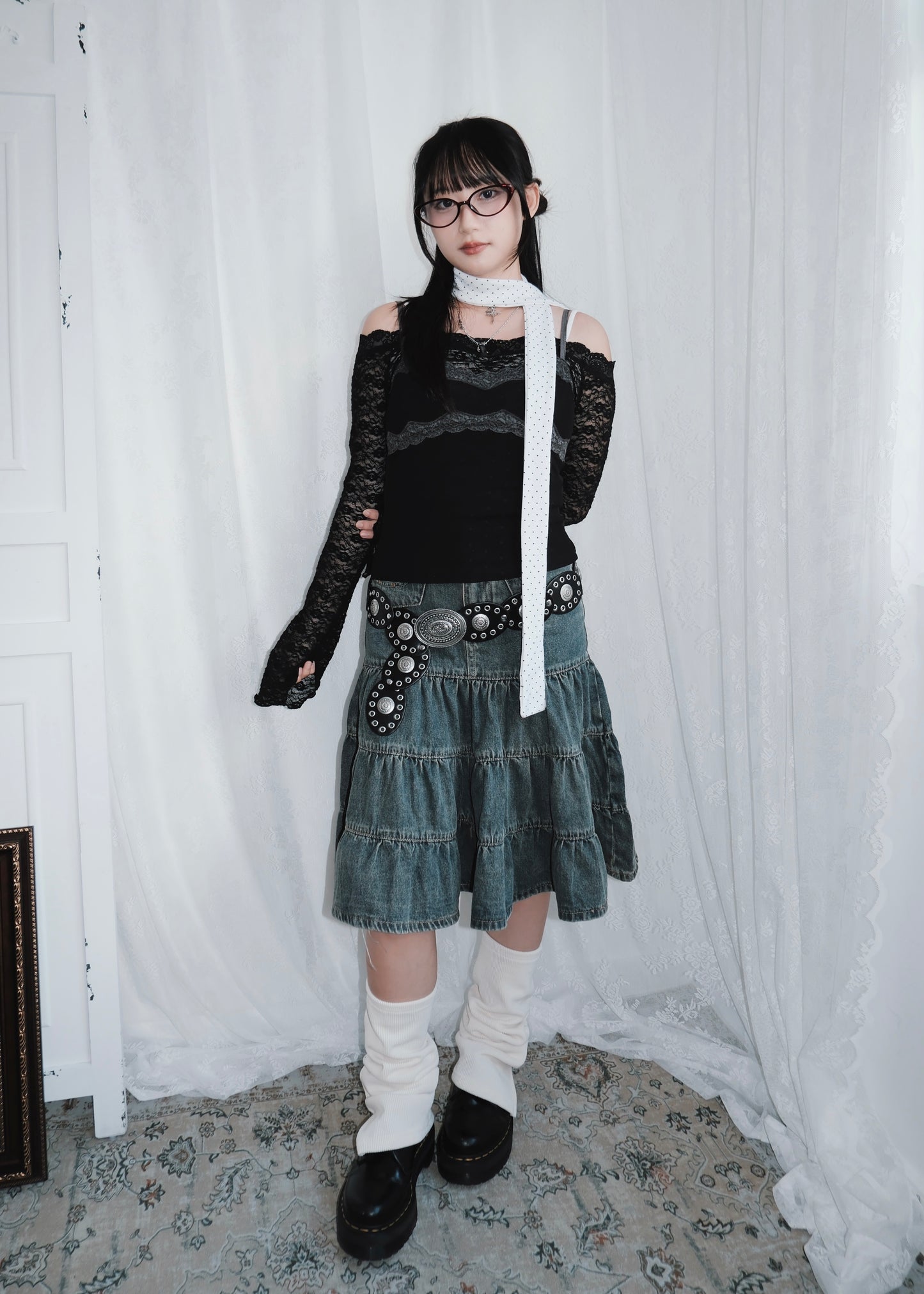 𝐏𝐨𝐥𝐤𝐚 𝐃𝐨𝐭 𝐒𝐜𝐚𝐫𝐟 - 𝐖𝐡𝐢𝐭𝐞