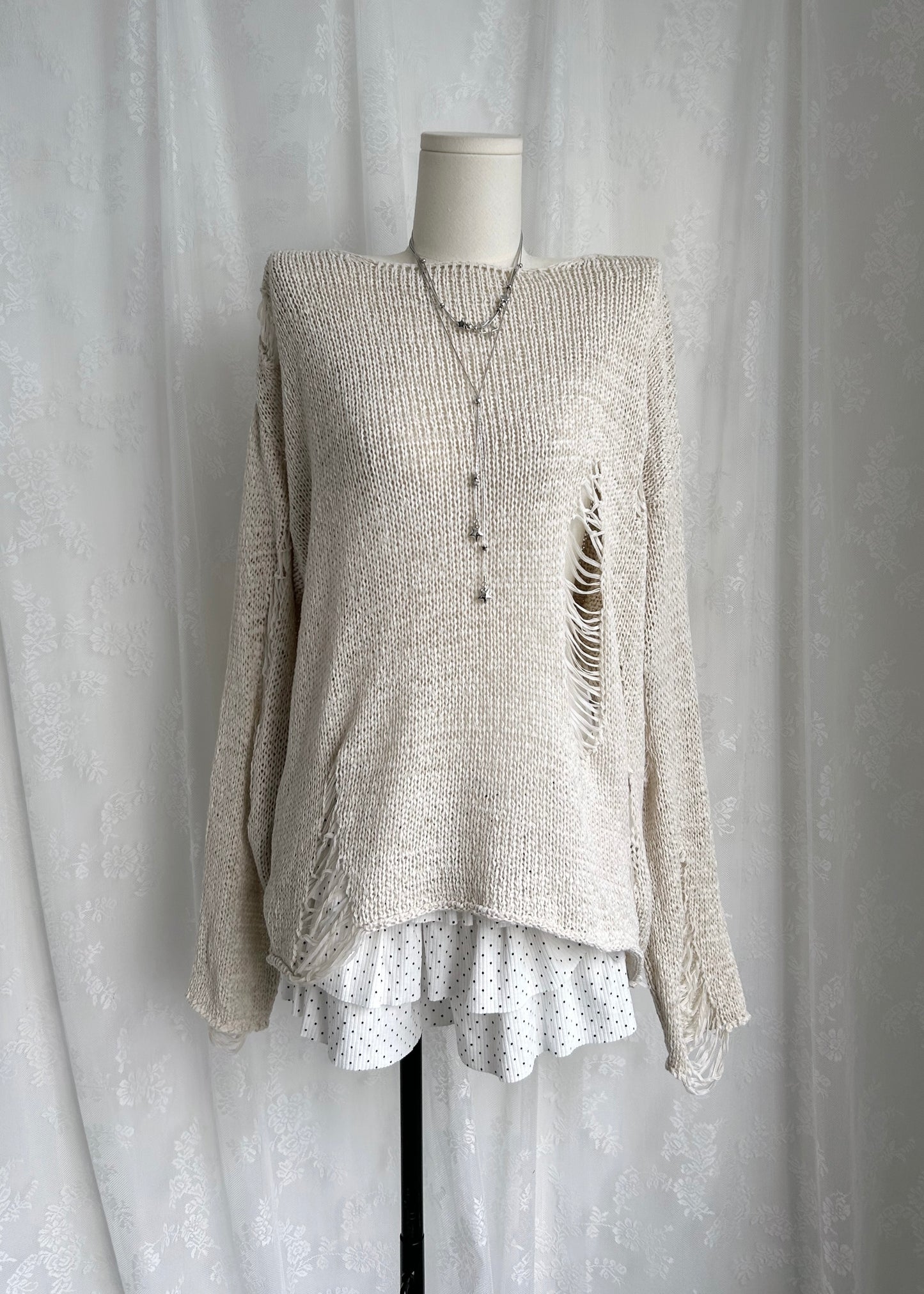 𝐄𝐜𝐡𝐨 𝐃𝐢𝐬𝐭𝐫𝐞𝐬𝐬𝐞𝐝 𝐊𝐧𝐢𝐭 𝐒𝐰𝐞𝐚𝐭𝐞𝐫 - 𝐁𝐞𝐢𝐠𝐞