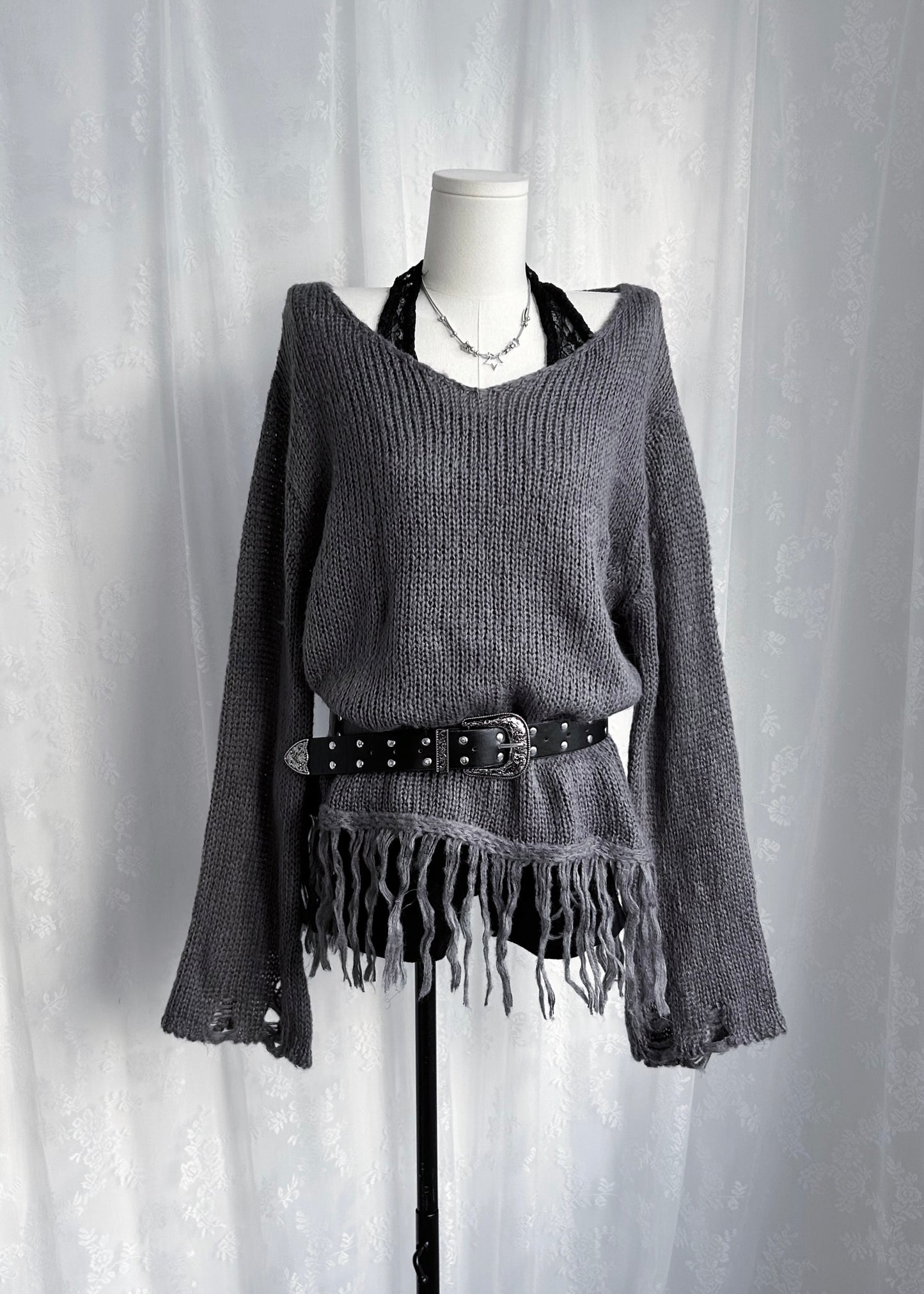 𝐋𝐢𝐬𝐞𝐭𝐭𝐚 𝐋𝐚𝐜𝐞 𝐑𝐮𝐟𝐟𝐥𝐞 𝐇𝐚𝐥𝐭𝐞𝐫 𝐓𝐨𝐩 - 𝐁𝐥𝐚𝐜𝐤