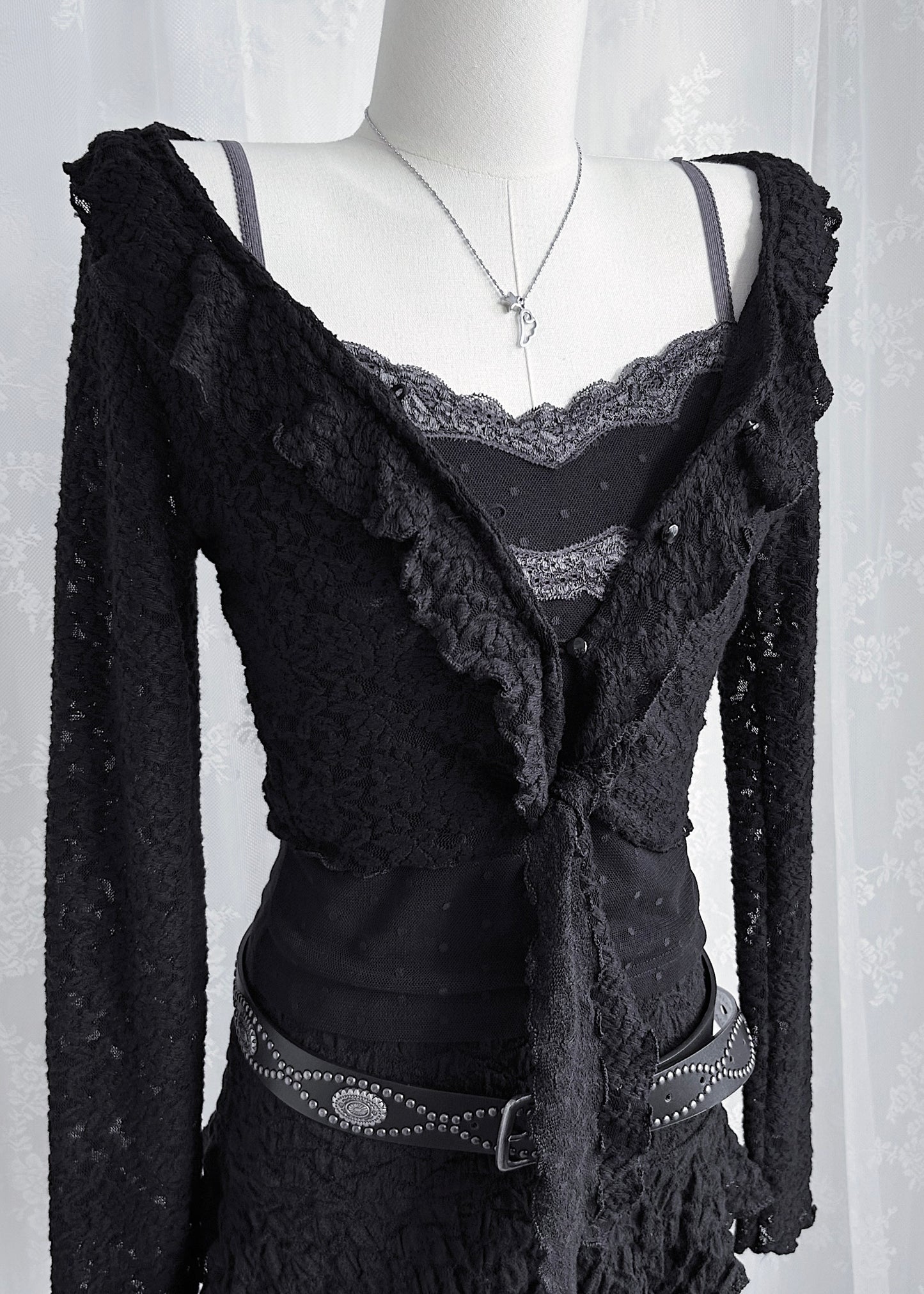 𝐋𝐚𝐜𝐞 𝐏𝐨𝐥𝐤𝐚 𝐃𝐨𝐭 𝐌𝐞𝐬𝐡 𝐓𝐚𝐧𝐤 𝐓𝐨𝐩 - 𝐁𝐥𝐚𝐜𝐤