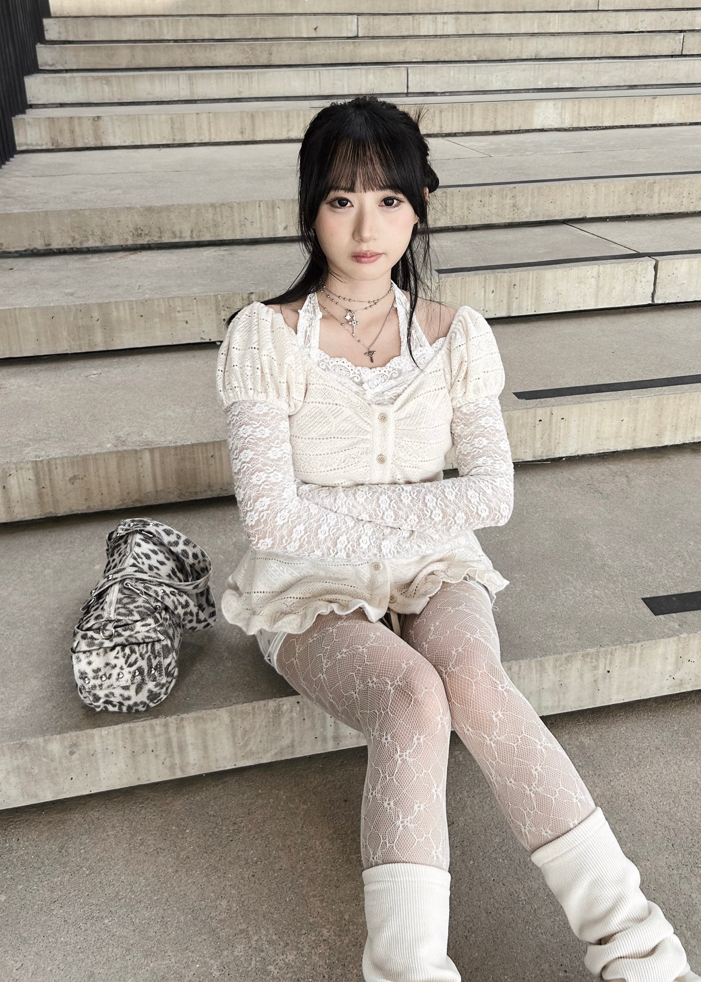 𝐂𝐢𝐧𝐭𝐢𝐚 𝐊𝐧𝐢𝐭 𝐑𝐮𝐟𝐟𝐥𝐞 𝐏𝐮𝐟𝐟 𝐒𝐥𝐞𝐞𝐯𝐞 𝐓𝐨𝐩 - 𝐂𝐫𝐞𝐚𝐦