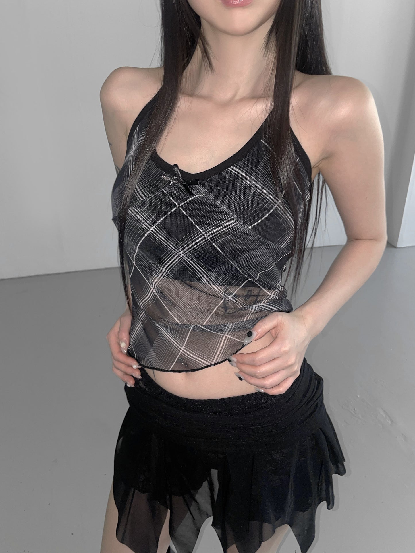 𝐒𝐢𝐞𝐧𝐚 𝐂𝐡𝐞𝐜𝐤𝐞𝐝 𝐌𝐞𝐬𝐡 𝐇𝐚𝐥𝐭𝐞𝐫 𝐓𝐚𝐧𝐤 - 𝐁𝐥𝐚𝐜𝐤