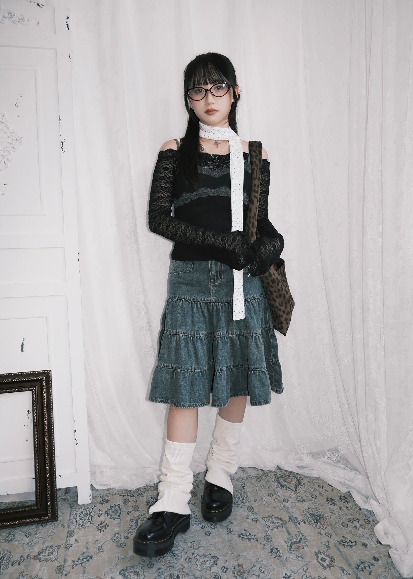 𝐕𝐞𝐥𝐢𝐞𝐭𝐭𝐚 𝐅𝐥𝐚𝐫𝐞 𝐒𝐥𝐞𝐞𝐯𝐞 𝐋𝐚𝐜𝐞 𝐓𝐨𝐩 - 𝐁𝐥𝐚𝐜𝐤