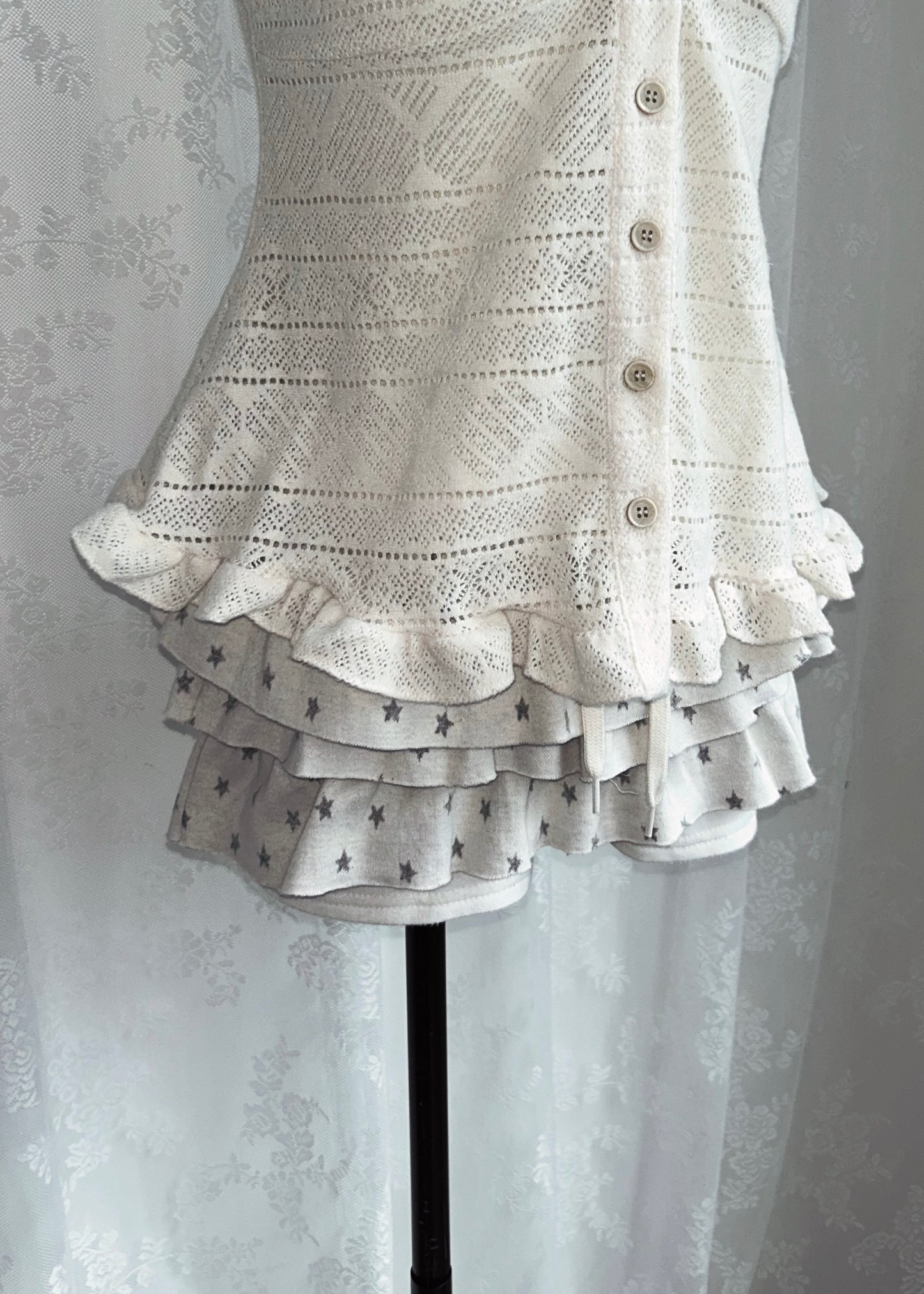 𝐂𝐢𝐧𝐭𝐢𝐚 𝐊𝐧𝐢𝐭 𝐑𝐮𝐟𝐟𝐥𝐞 𝐏𝐮𝐟𝐟 𝐒𝐥𝐞𝐞𝐯𝐞 𝐓𝐨𝐩 - 𝐂𝐫𝐞𝐚𝐦