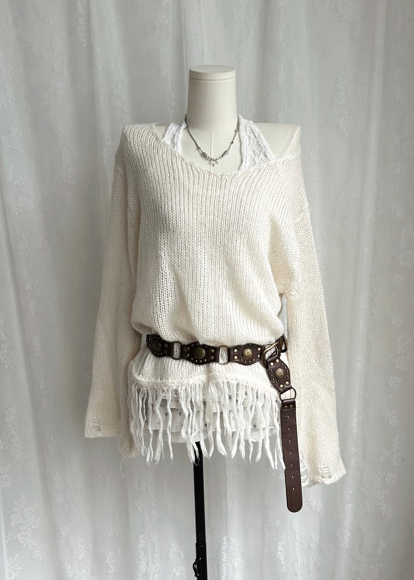 𝐋𝐢𝐬𝐞𝐭𝐭𝐚 𝐋𝐚𝐜𝐞 𝐑𝐮𝐟𝐟𝐥𝐞 𝐇𝐚𝐥𝐭𝐞𝐫 𝐓𝐨𝐩 - 𝐖𝐡𝐢𝐭𝐞