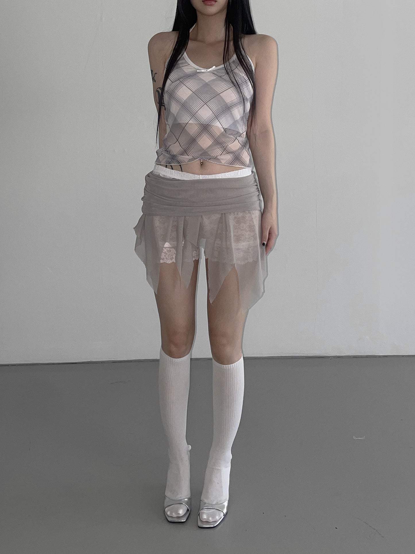 𝐒𝐢𝐞𝐧𝐚 𝐂𝐡𝐞𝐜𝐤𝐞𝐝 𝐌𝐞𝐬𝐡 𝐇𝐚𝐥𝐭𝐞𝐫 𝐓𝐚𝐧𝐤 - 𝐏𝐢𝐧𝐤