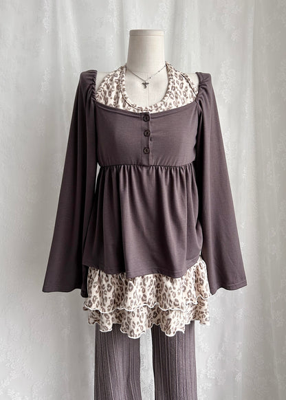 𝐌𝐢𝐤𝐚 𝐅𝐥𝐨𝐰𝐞𝐫 𝐏𝐮𝐟𝐟 𝐒𝐥𝐞𝐞𝐯𝐞 𝐓𝐨𝐩 - 𝐌𝐨𝐜𝐡𝐚