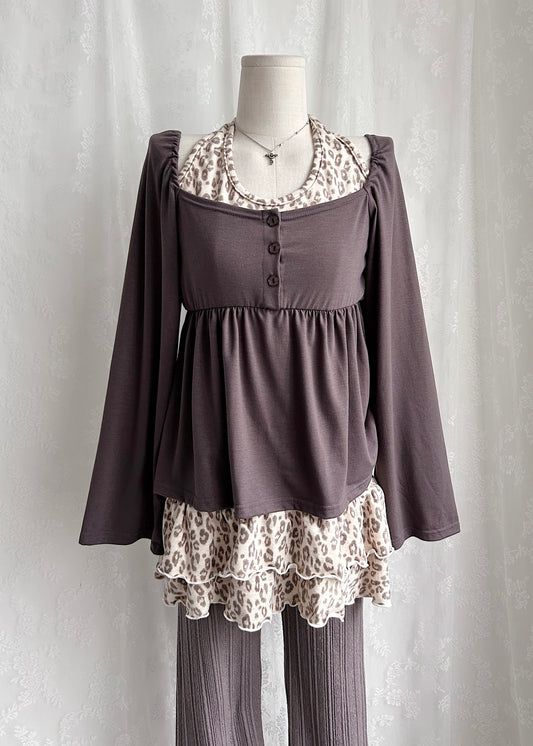 𝐌𝐢𝐤𝐚 𝐅𝐥𝐨𝐰𝐞𝐫 𝐏𝐮𝐟𝐟 𝐒𝐥𝐞𝐞𝐯𝐞 𝐓𝐨𝐩 - 𝐌𝐨𝐜𝐡𝐚