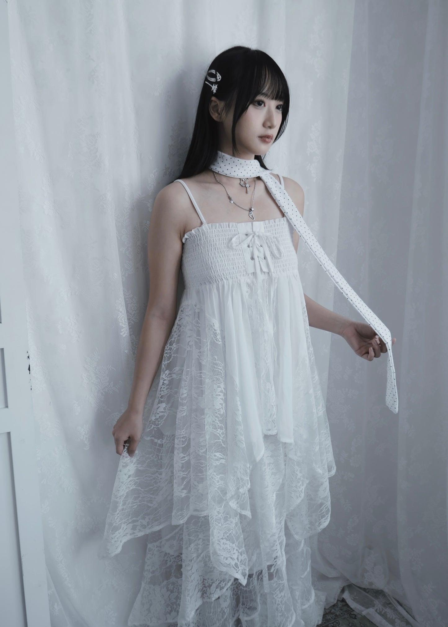 𝐏𝐨𝐥𝐤𝐚 𝐃𝐨𝐭 𝐒𝐜𝐚𝐫𝐟 - 𝐖𝐡𝐢𝐭𝐞